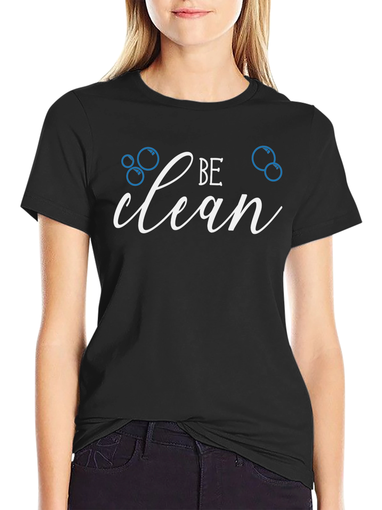 Be Clean Graphic T-Shirt - Black Cotton Tee