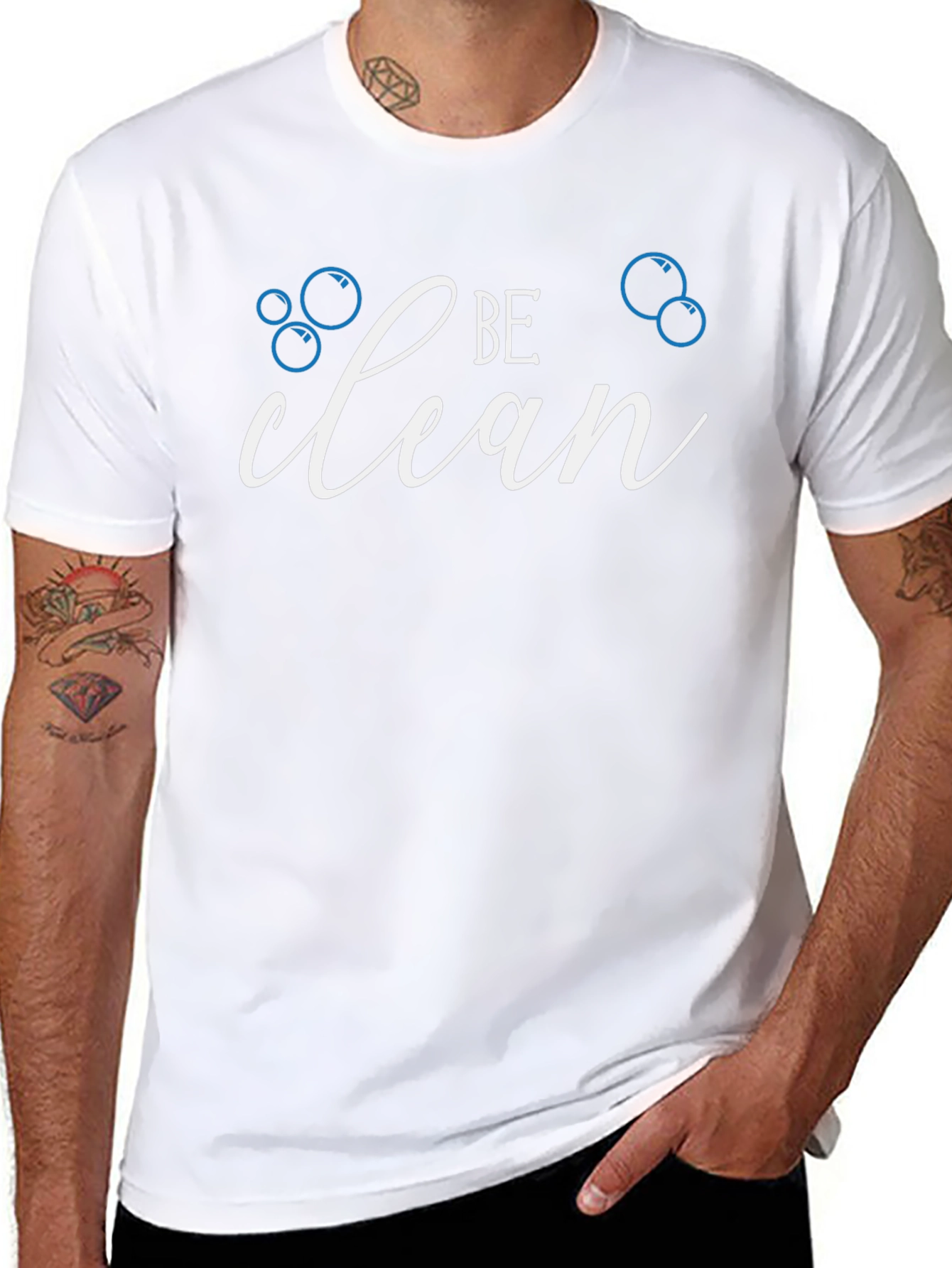 Be Clean Graphic T-Shirt - Black Cotton Tee