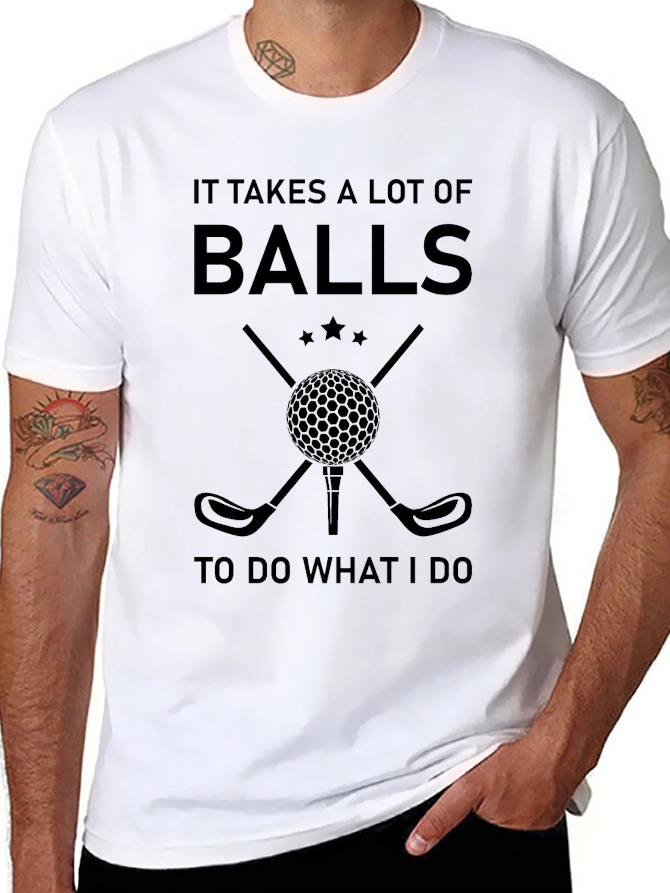 Funny Golf T-Shirt: It Takes a Lot of Balls