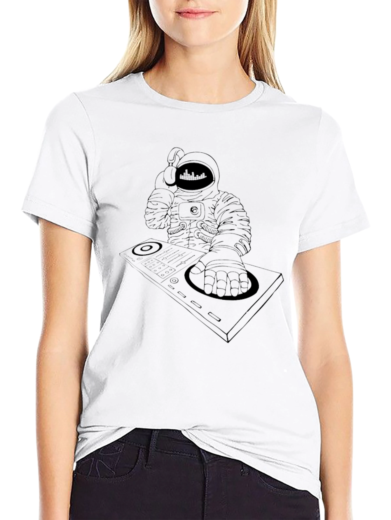 Astronaut DJ Graphic Tee - Cosmic Beats