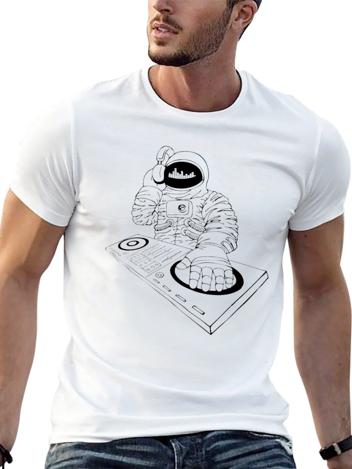 Astronaut DJ Graphic Tee - Cosmic Beats