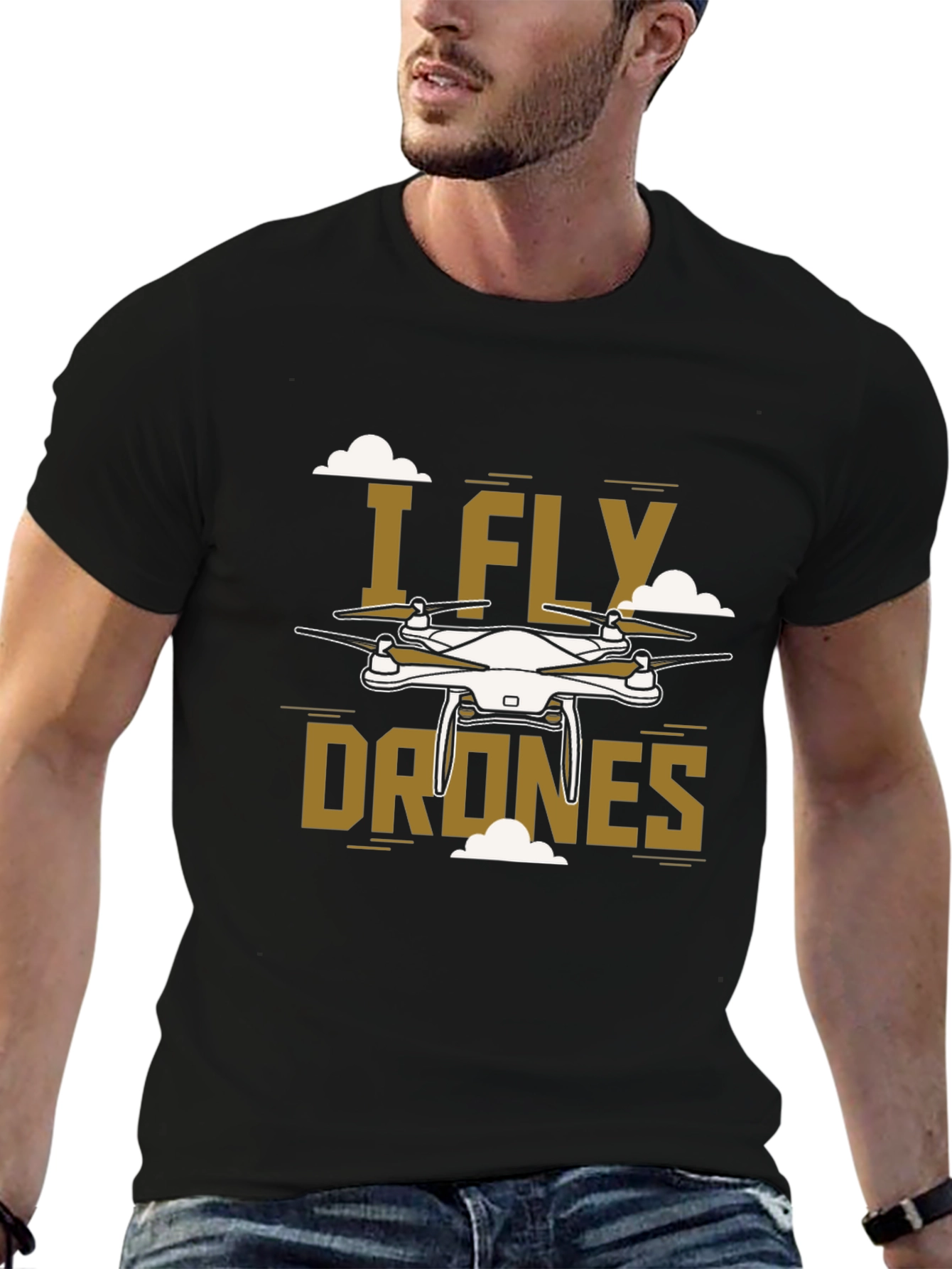 I Fly Drones Graphic Tee - Unique Drone Design