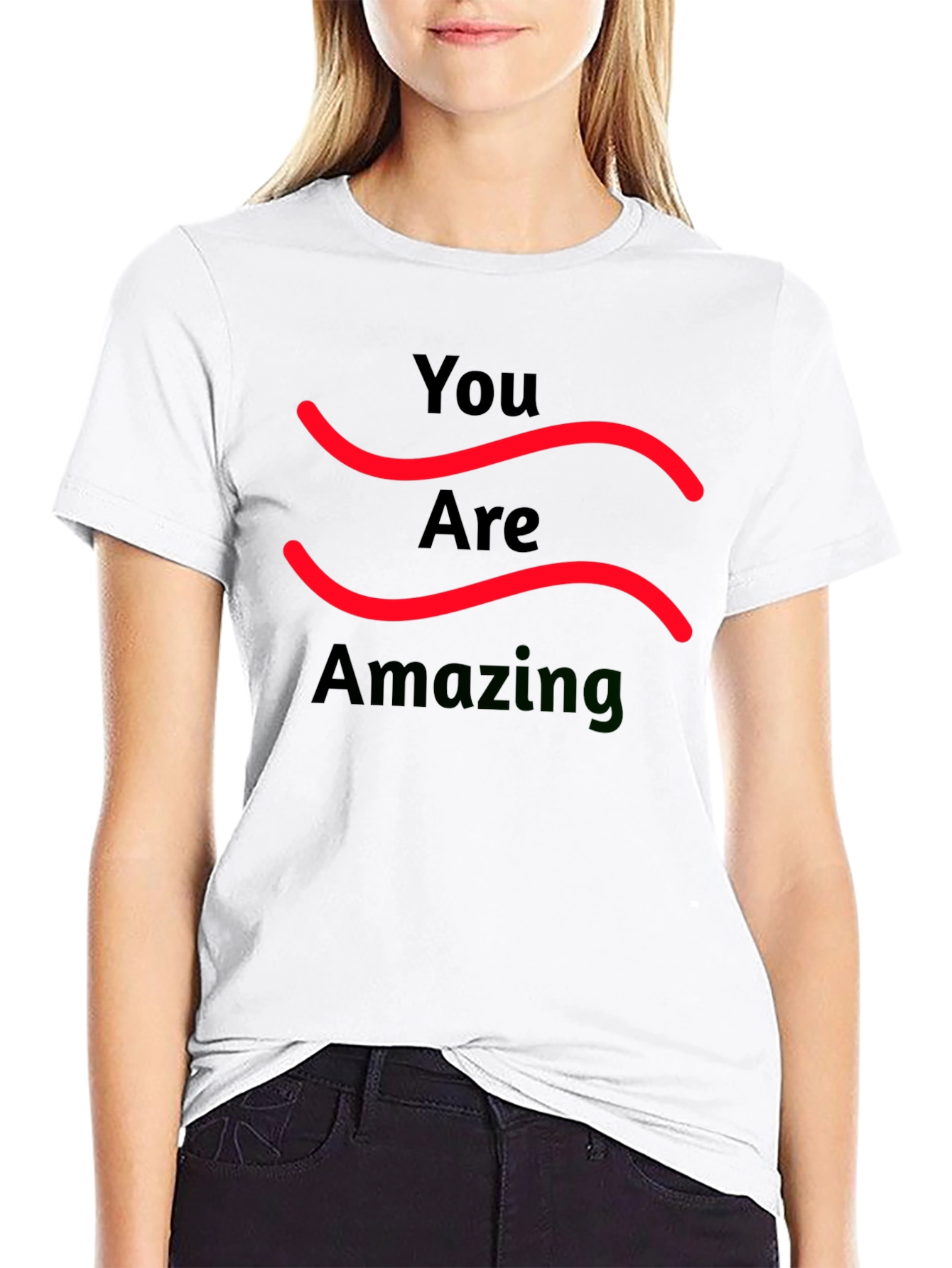 You Are Amazing Graphic Tee - Black Cotton T-Shirt