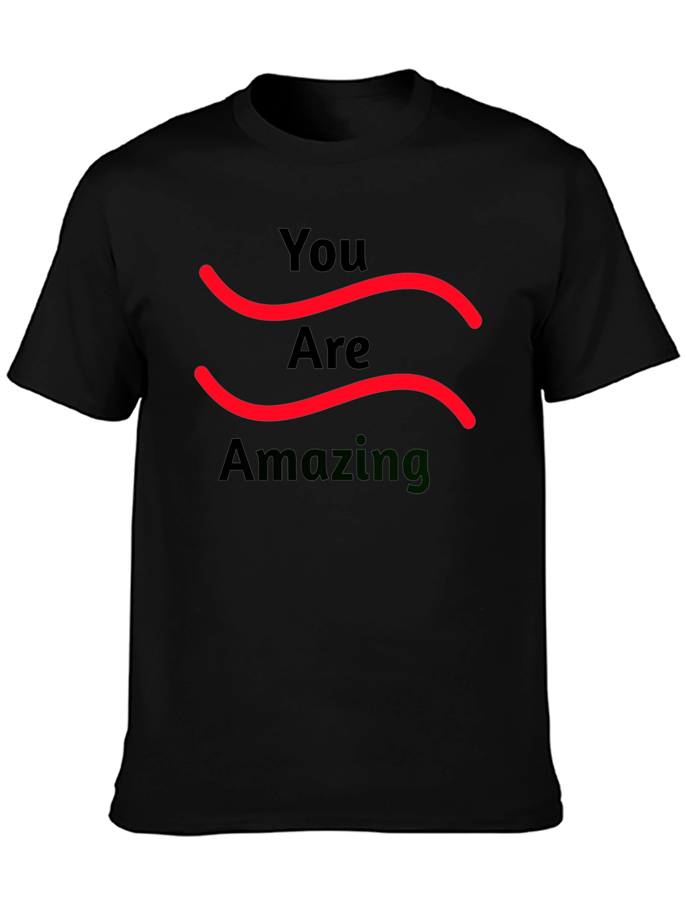 You Are Amazing Graphic Tee - Black Cotton T-Shirt