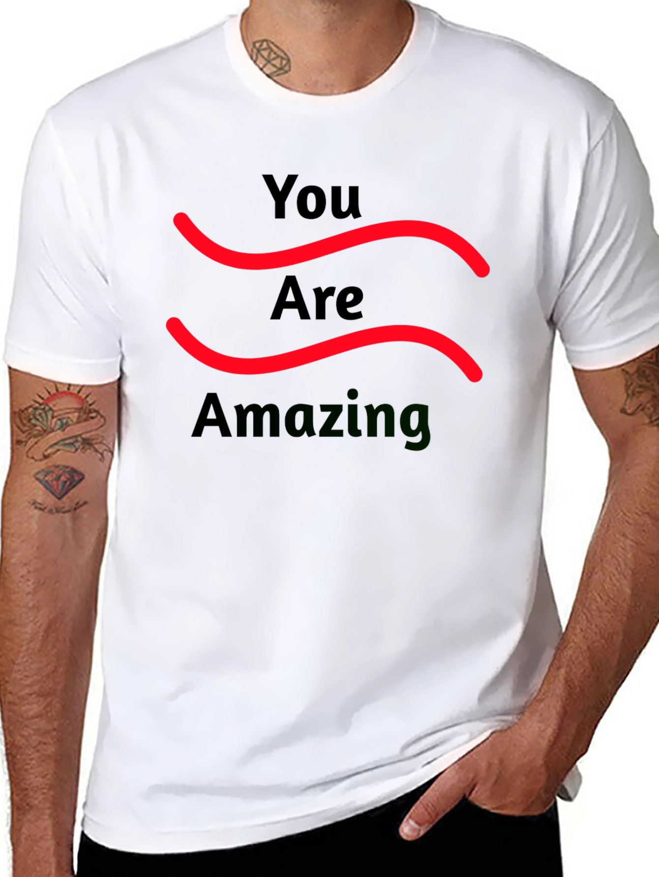You Are Amazing Graphic Tee - Black Cotton T-Shirt