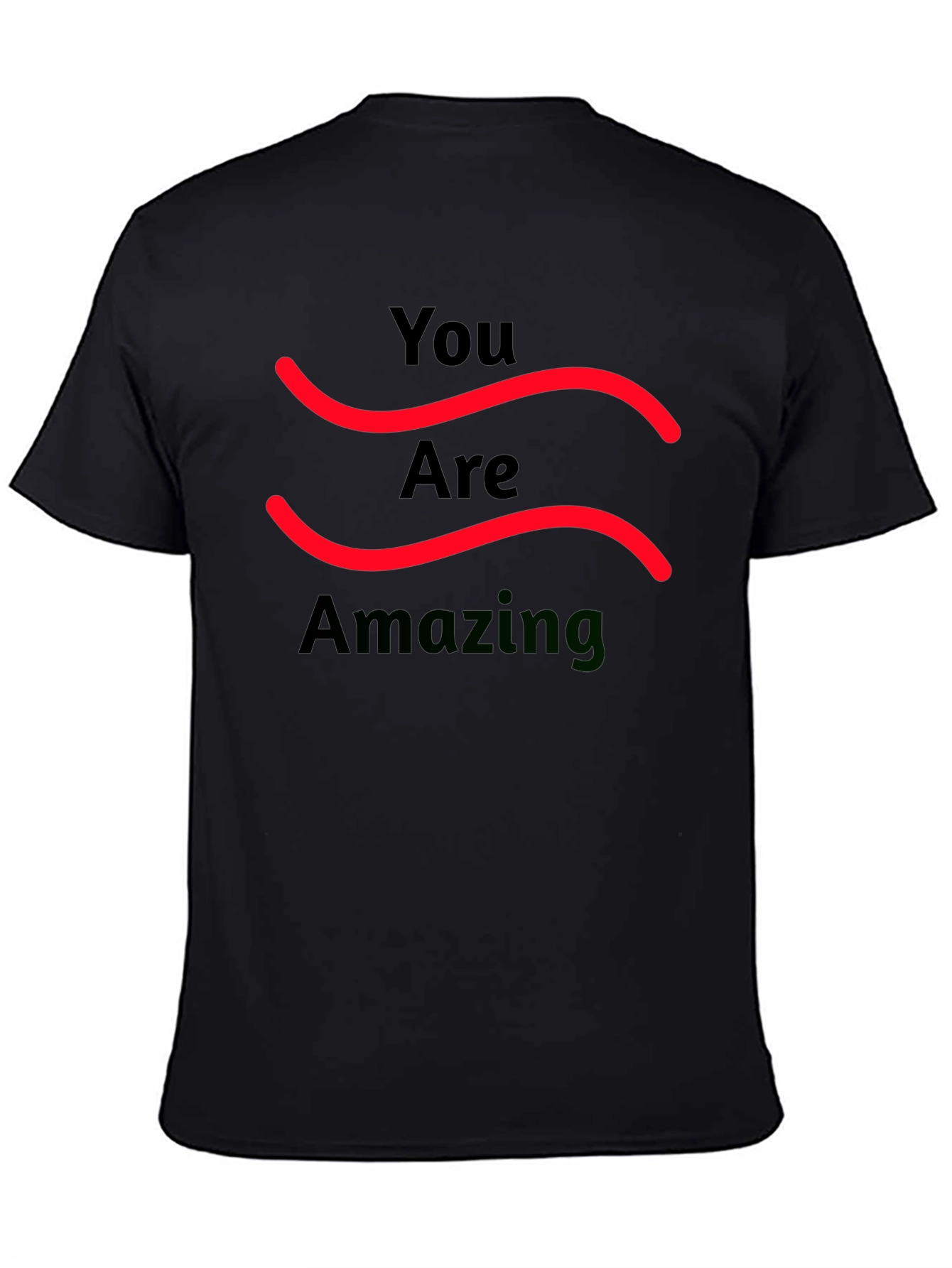 You Are Amazing Graphic Tee - Black Cotton T-Shirt