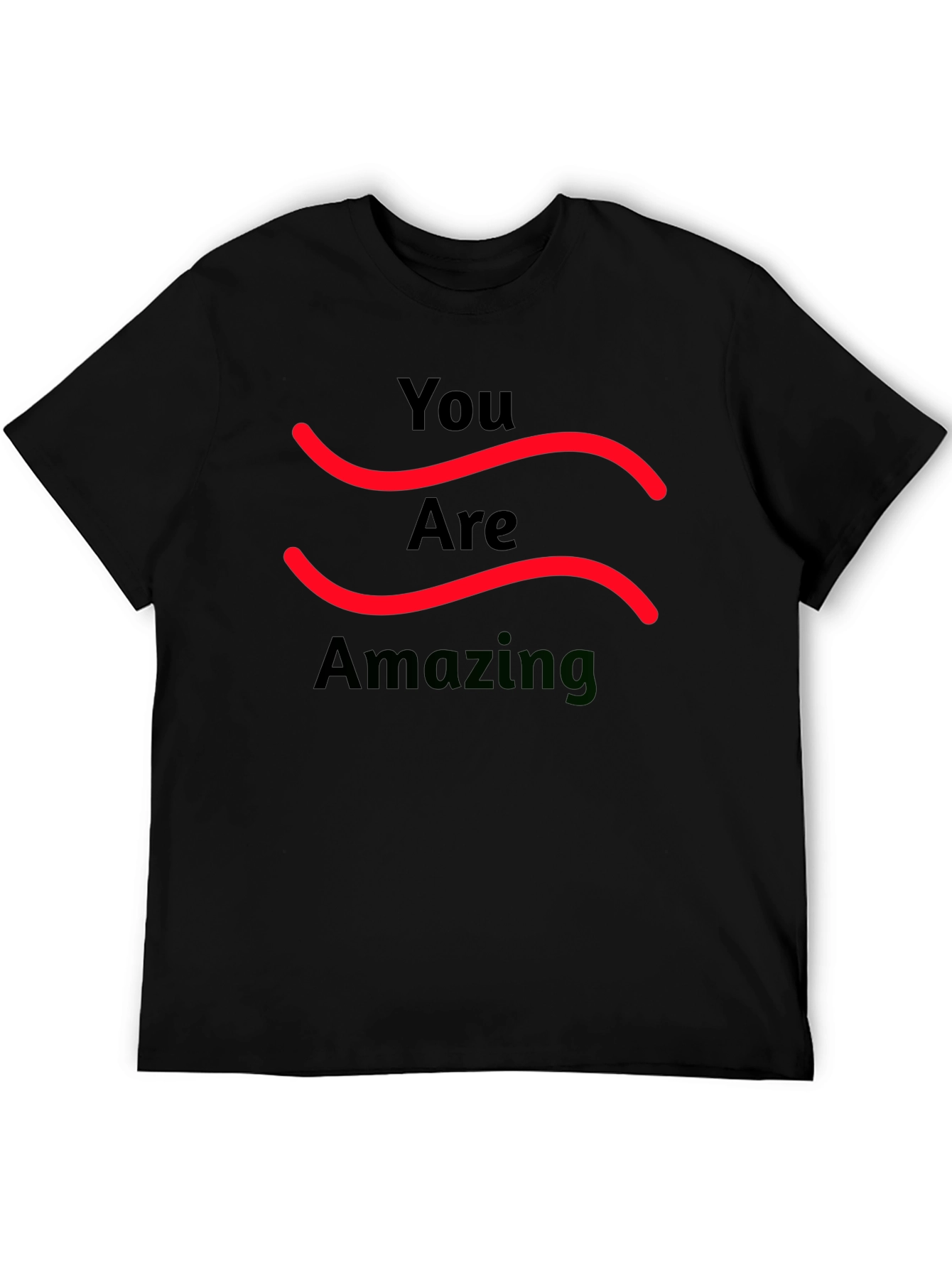 You Are Amazing Graphic Tee - Black Cotton T-Shirt