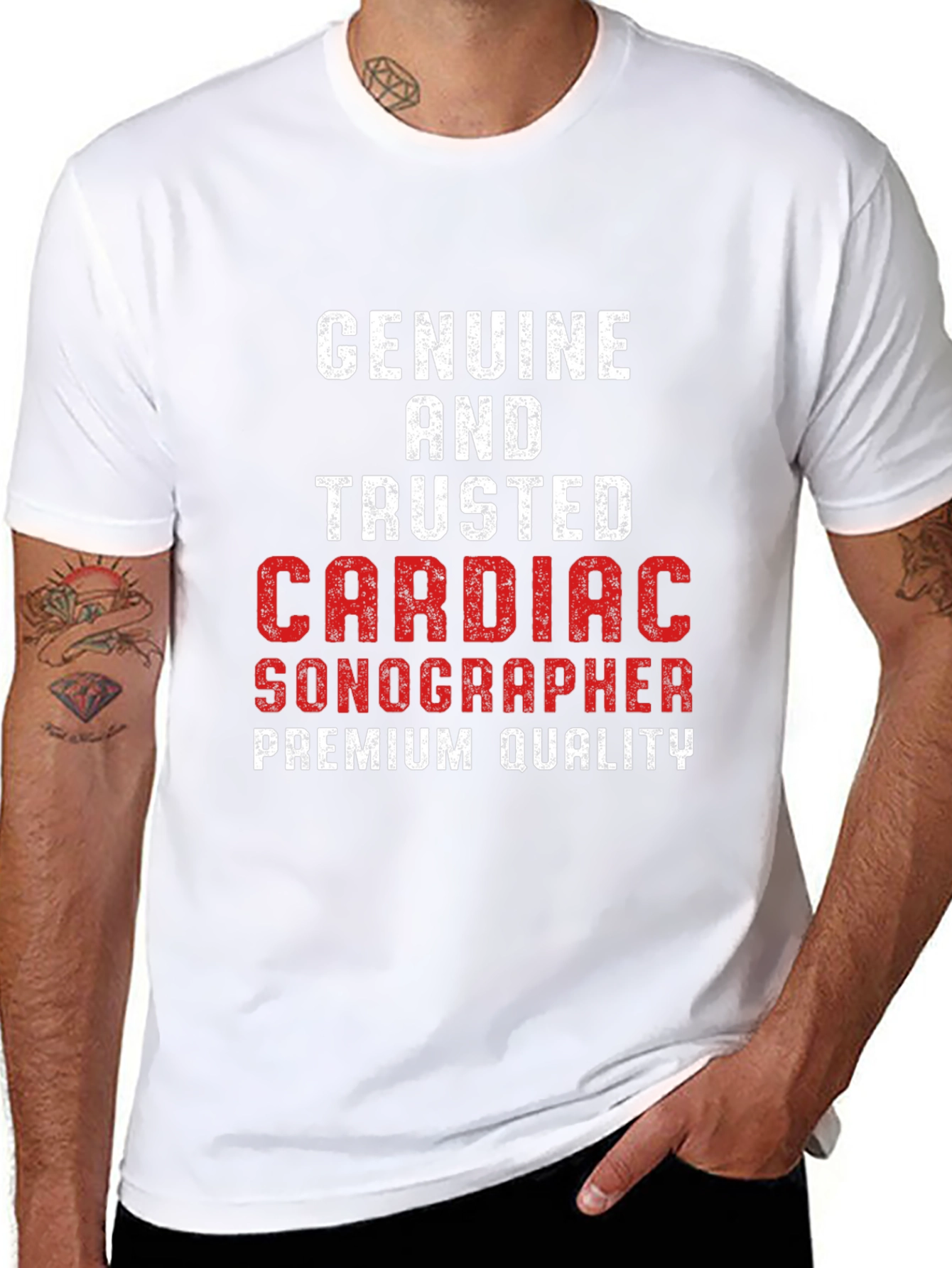 Cardiac Sonographer Premium Quality T-Shirt