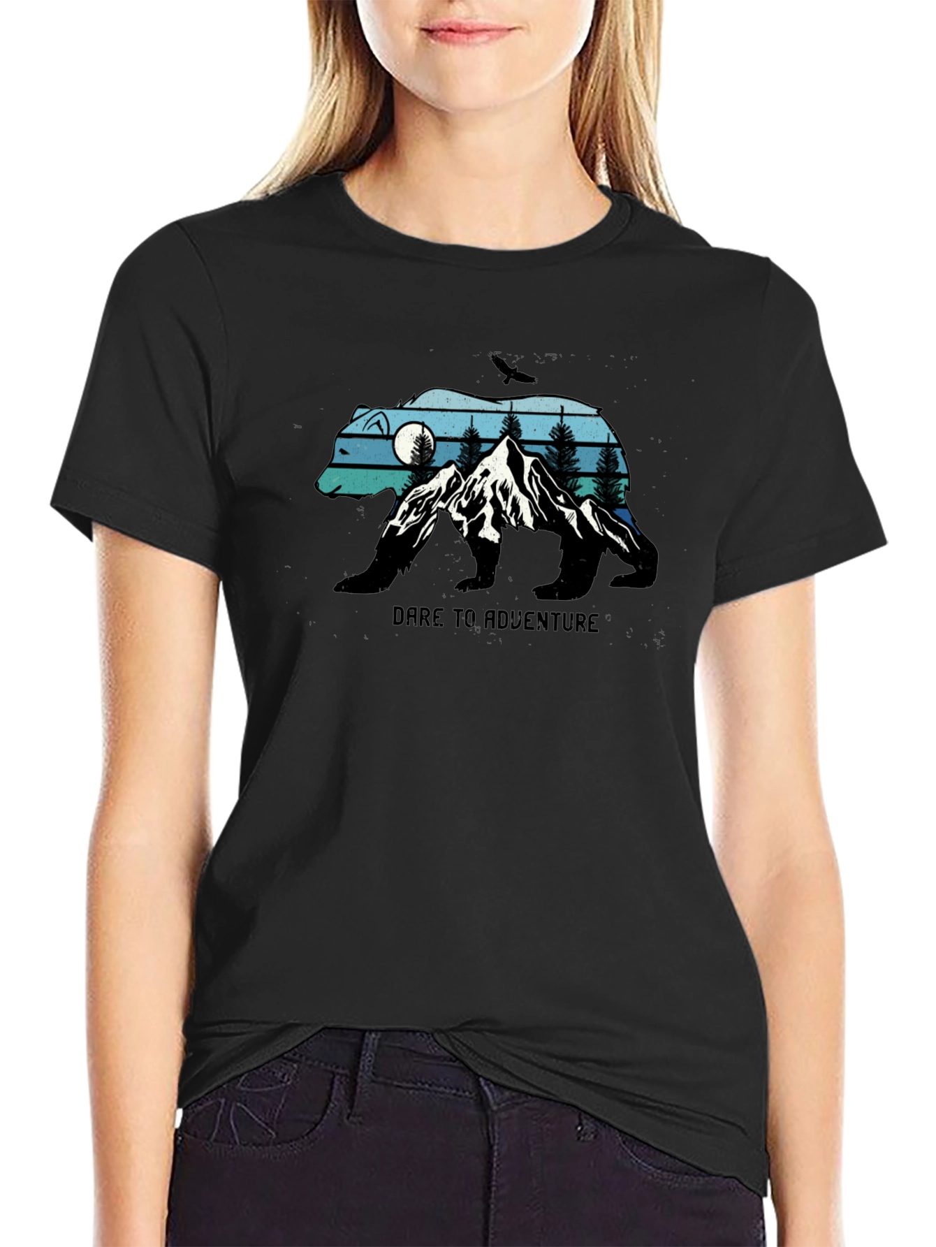 Dare to Adventure Black Bear Graphic Tee