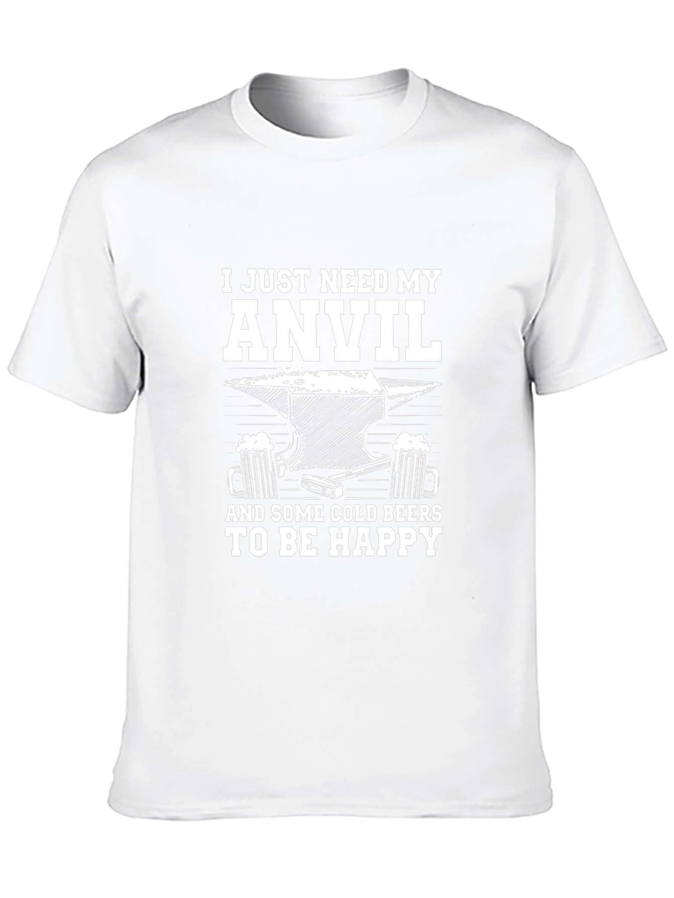 Anvil and Cold Beer T-Shirt - Blacksmith Gift