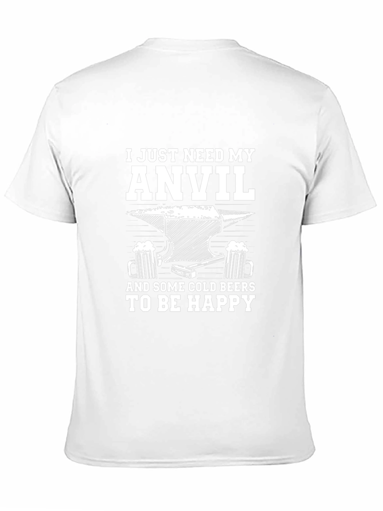 Anvil and Cold Beer T-Shirt - Blacksmith Gift