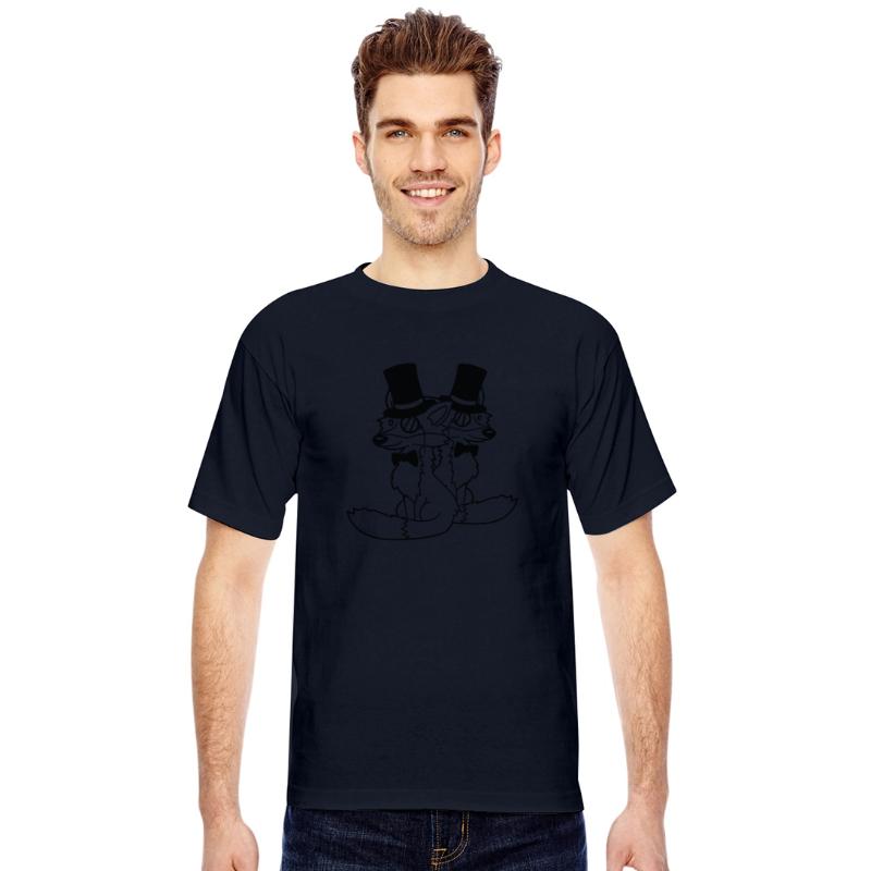 2 Foxes Friends Top Hat Rich Men Monocle Glasses