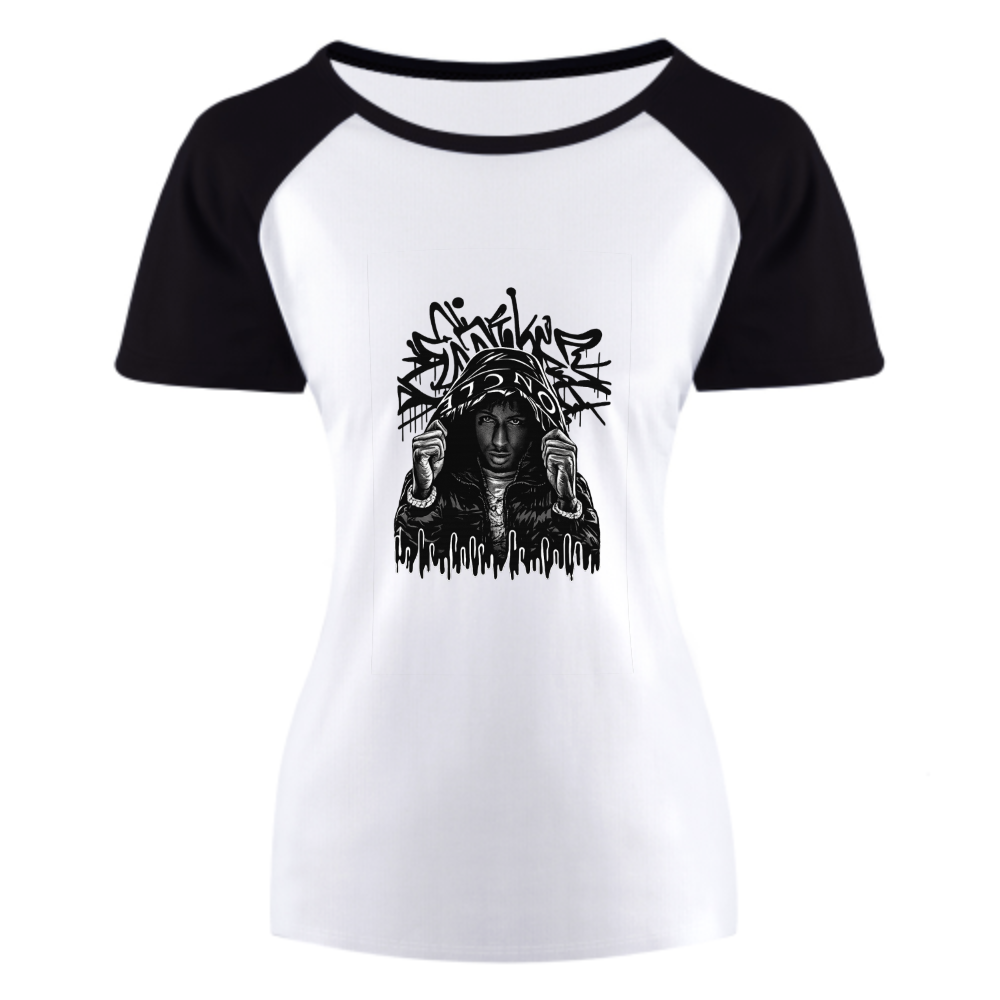 Custom Women’s Raglan T-Shirt – 100% Cotton Soft Graphic Tee | Breathable Casual Summer Top(z100)