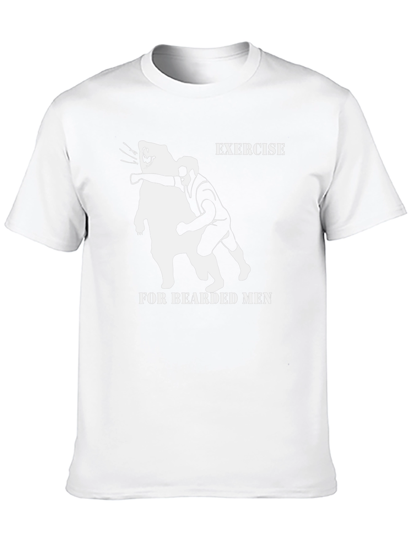 Exercise for Bearded Men Graphic T-Shirt