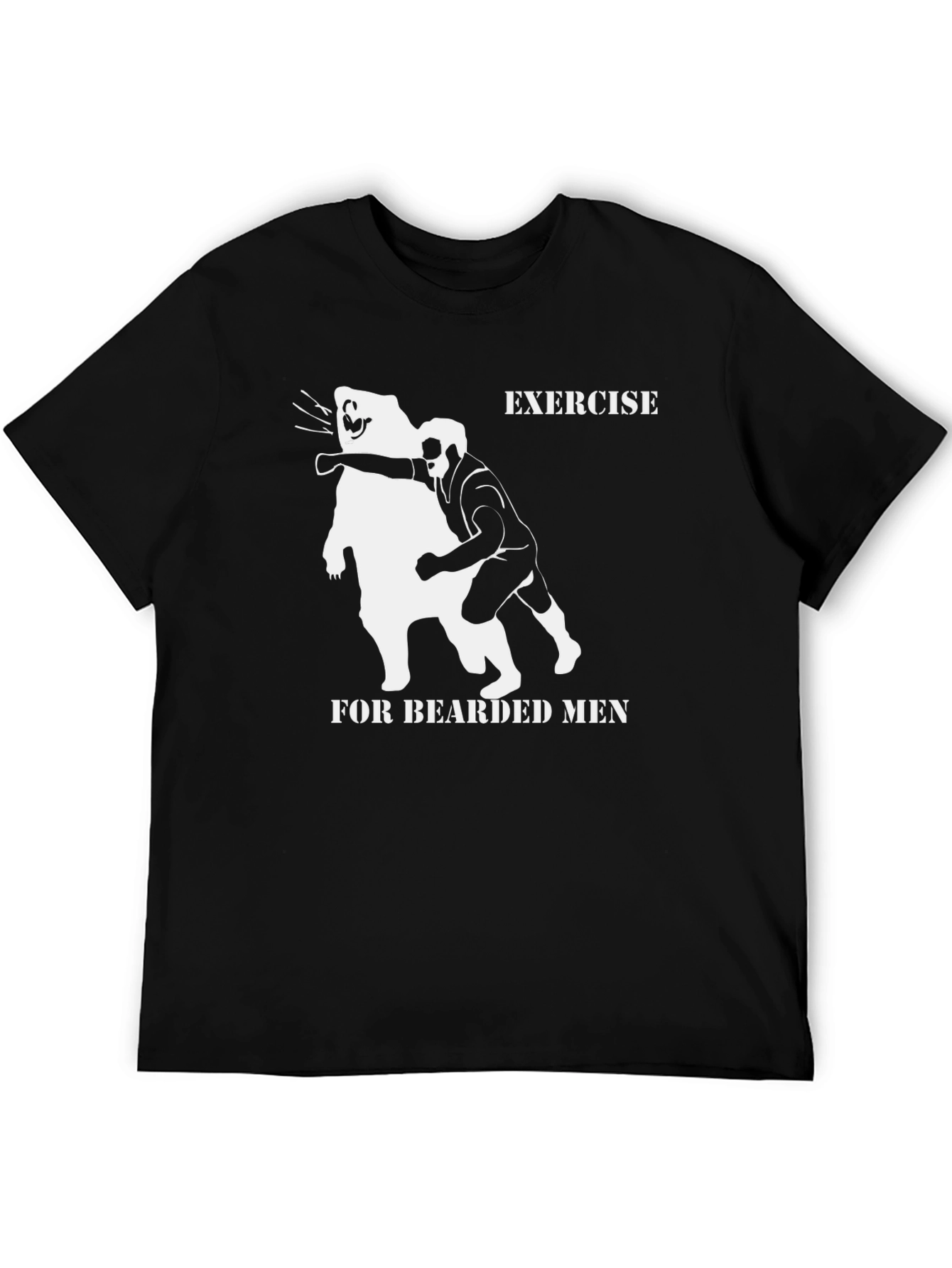 Exercise for Bearded Men Graphic T-Shirt