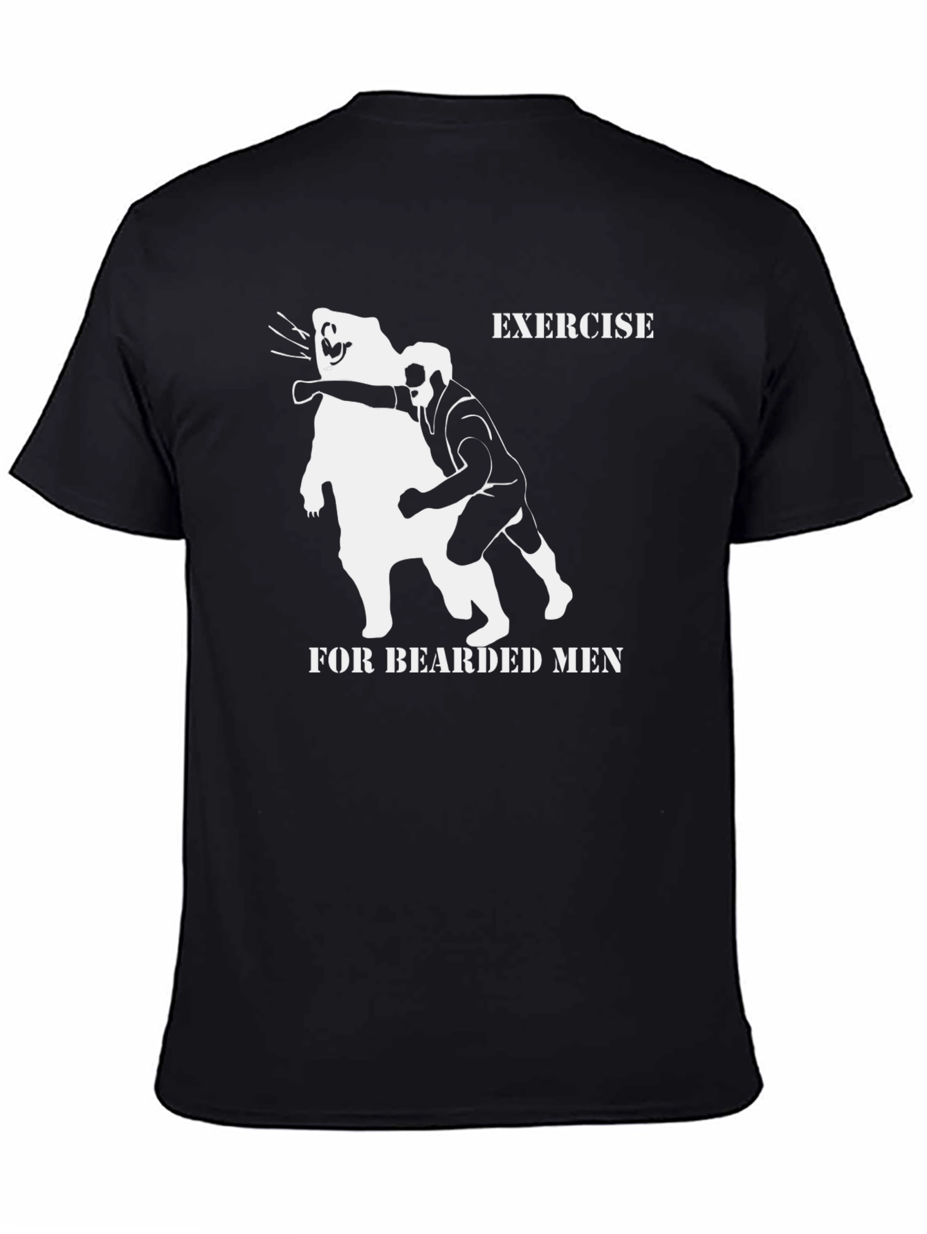 Exercise for Bearded Men Graphic T-Shirt