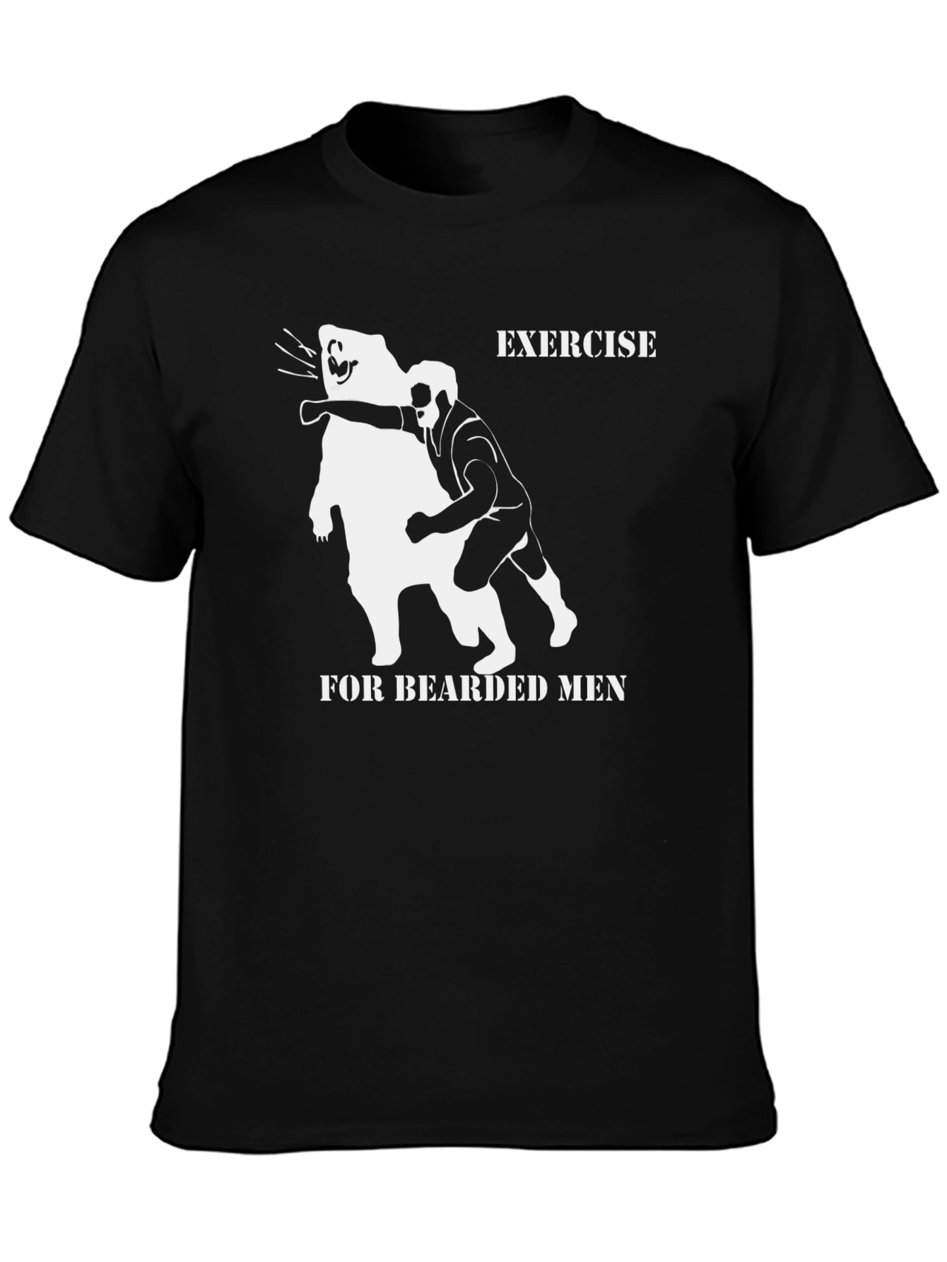 Exercise for Bearded Men Graphic T-Shirt