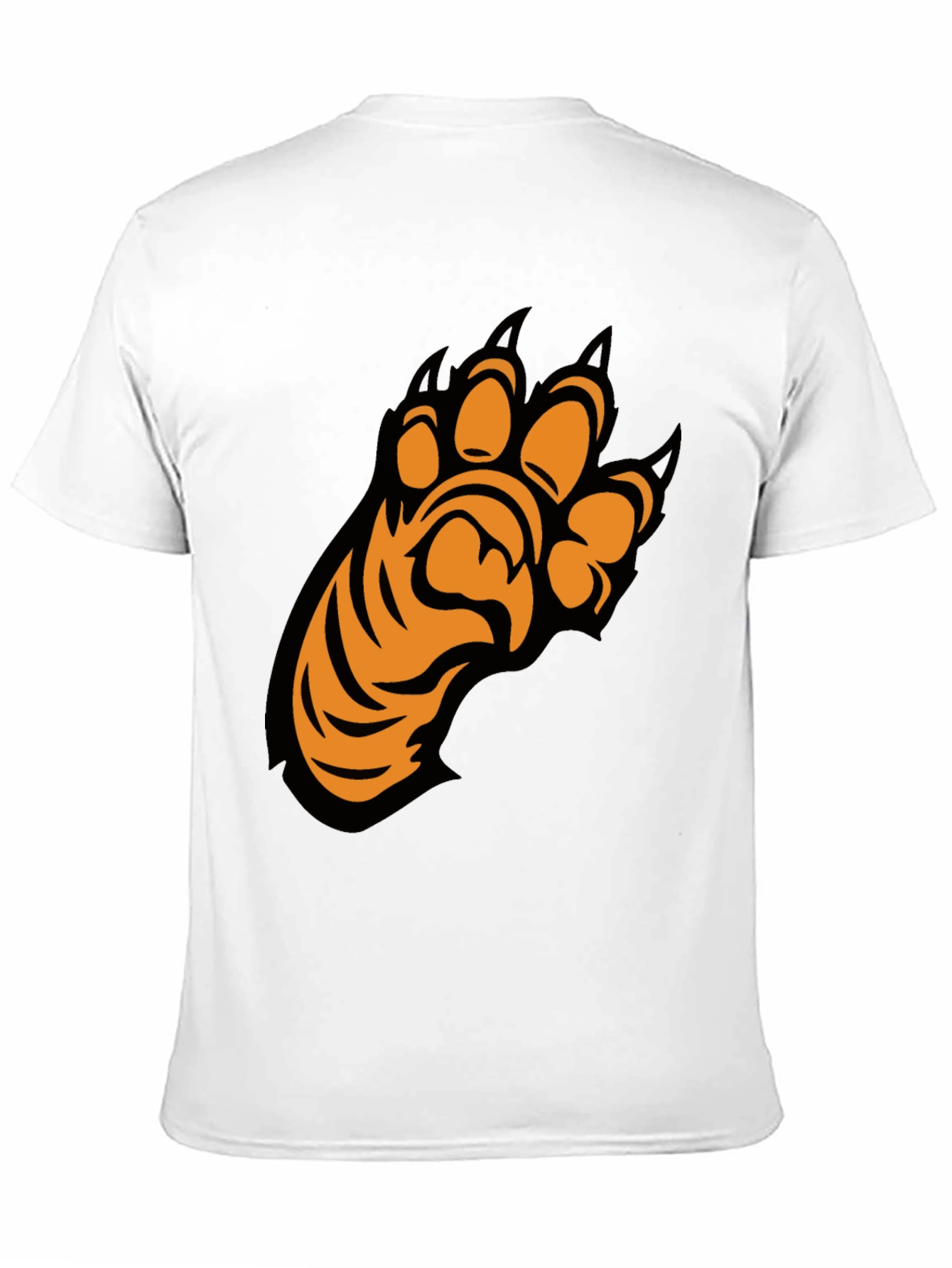 Cool Black T-Shirt with Tiger Paw Design
