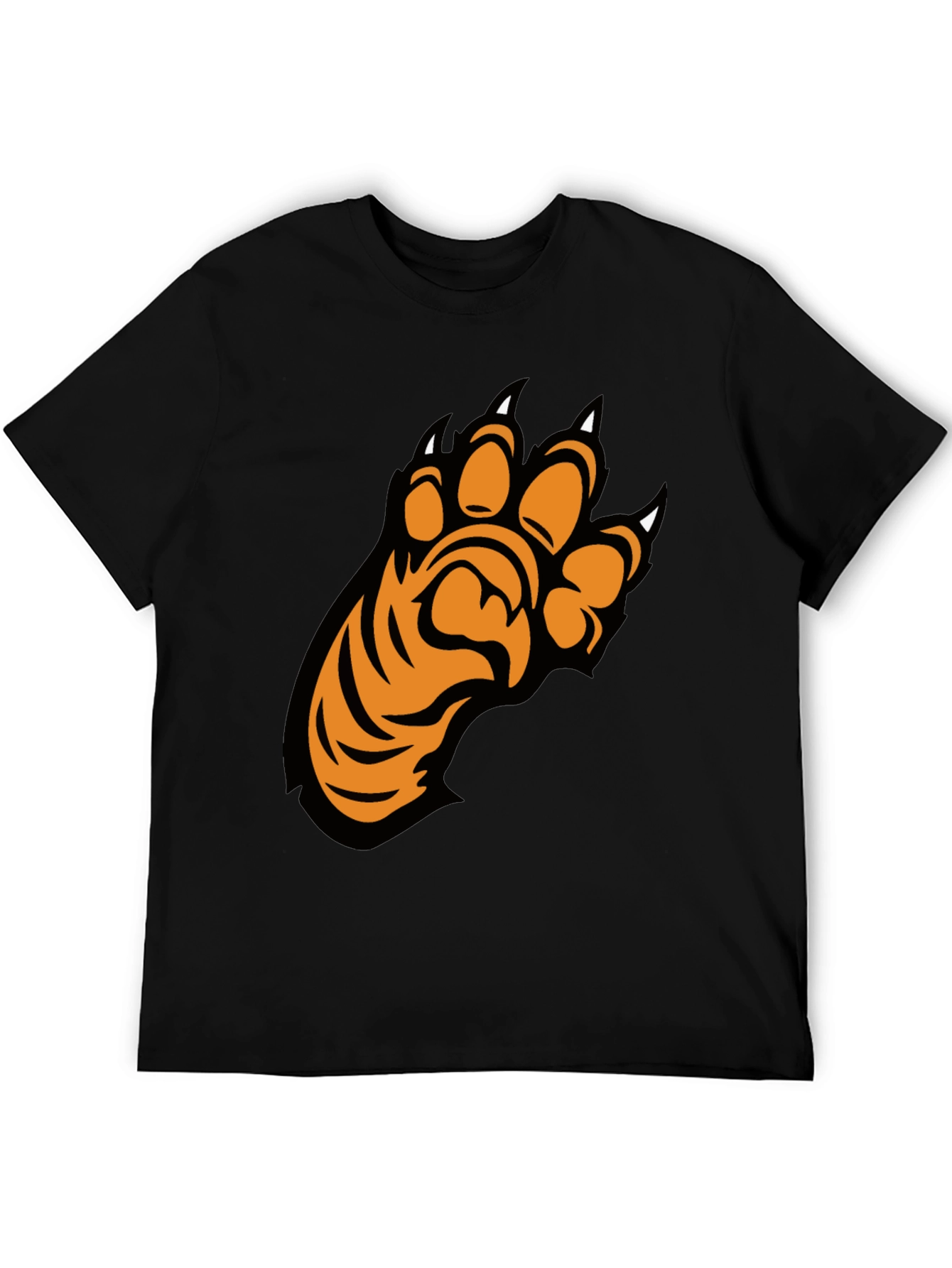 Cool Black T-Shirt with Tiger Paw Design