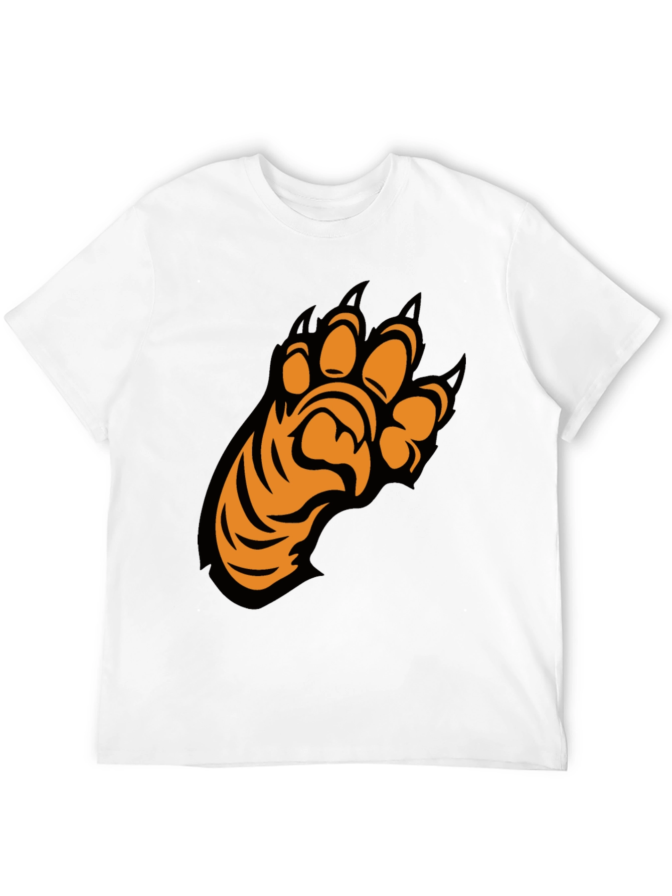 Cool Black T-Shirt with Tiger Paw Design