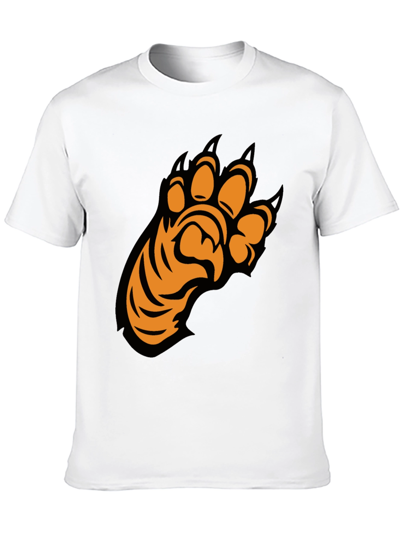 Cool Black T-Shirt with Tiger Paw Design