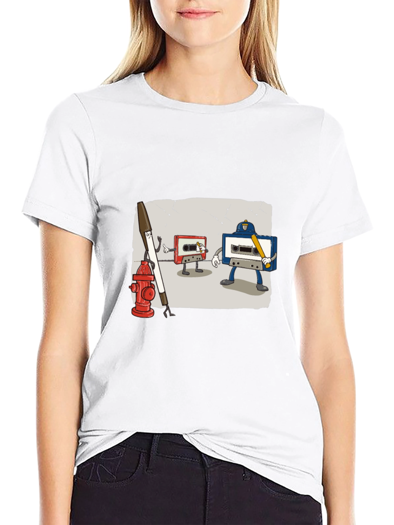 Cassette Tape Street Fight T-Shirt