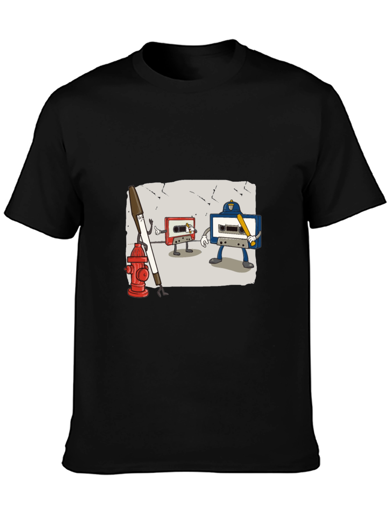 Cassette Tape Street Fight T-Shirt