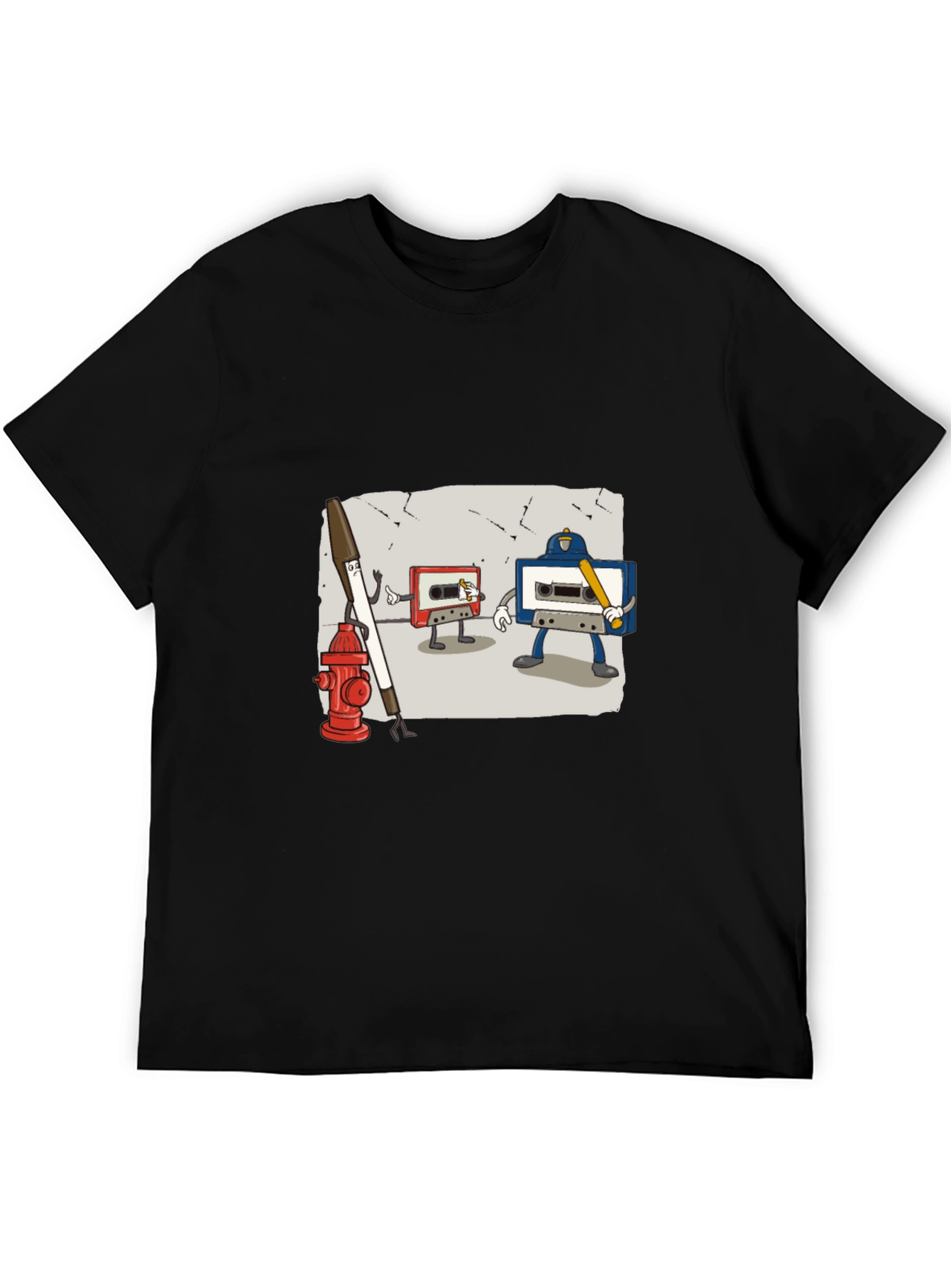 Cassette Tape Street Fight T-Shirt