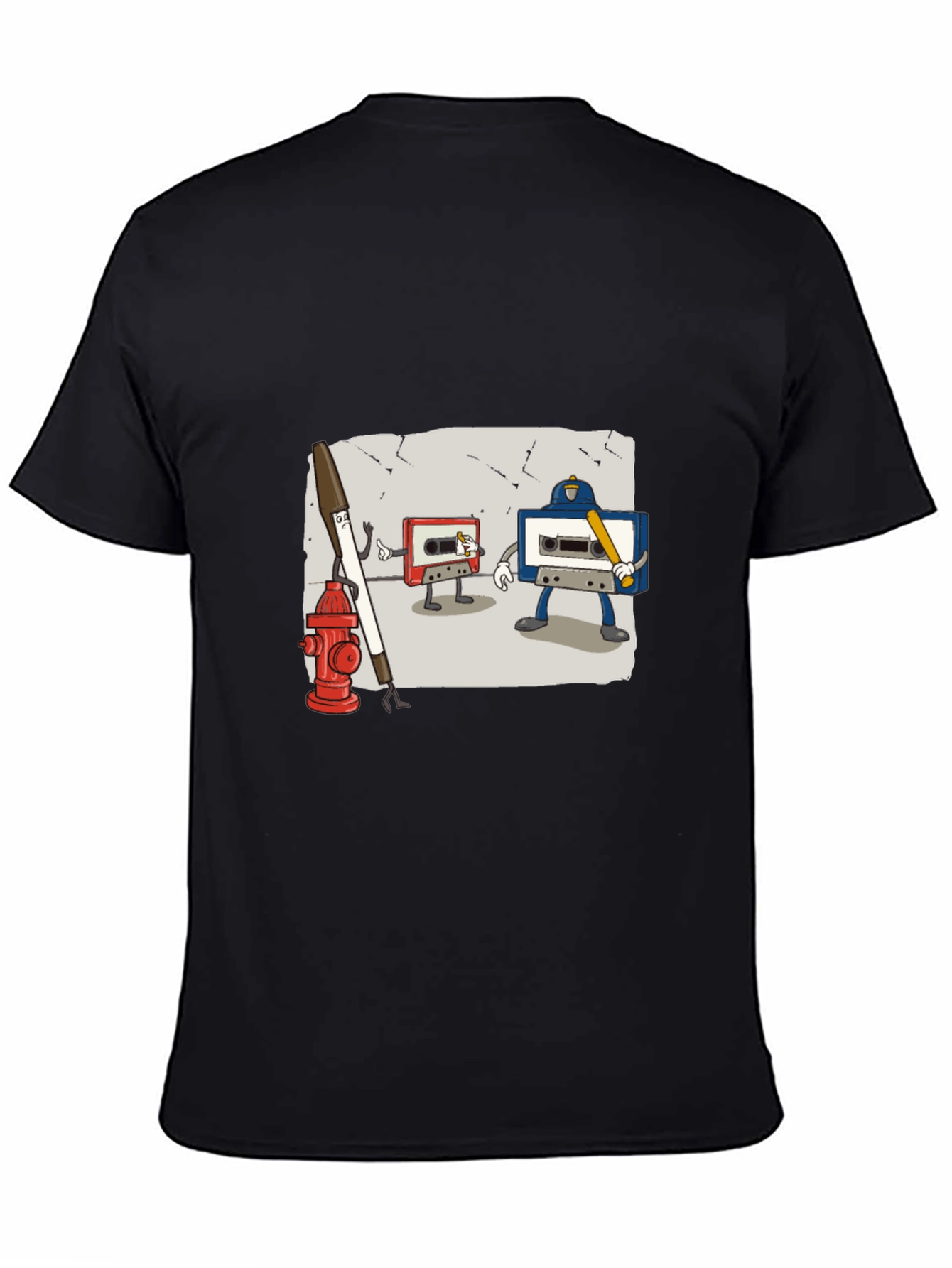 Cassette Tape Street Fight T-Shirt