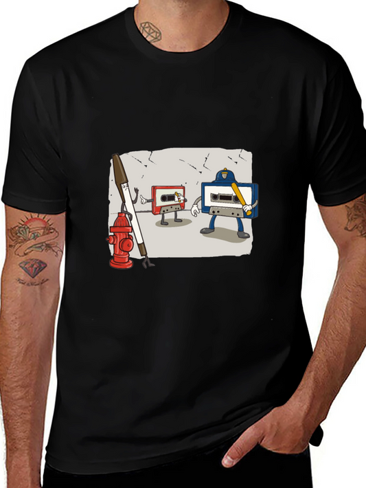 Cassette Tape Street Fight T-Shirt