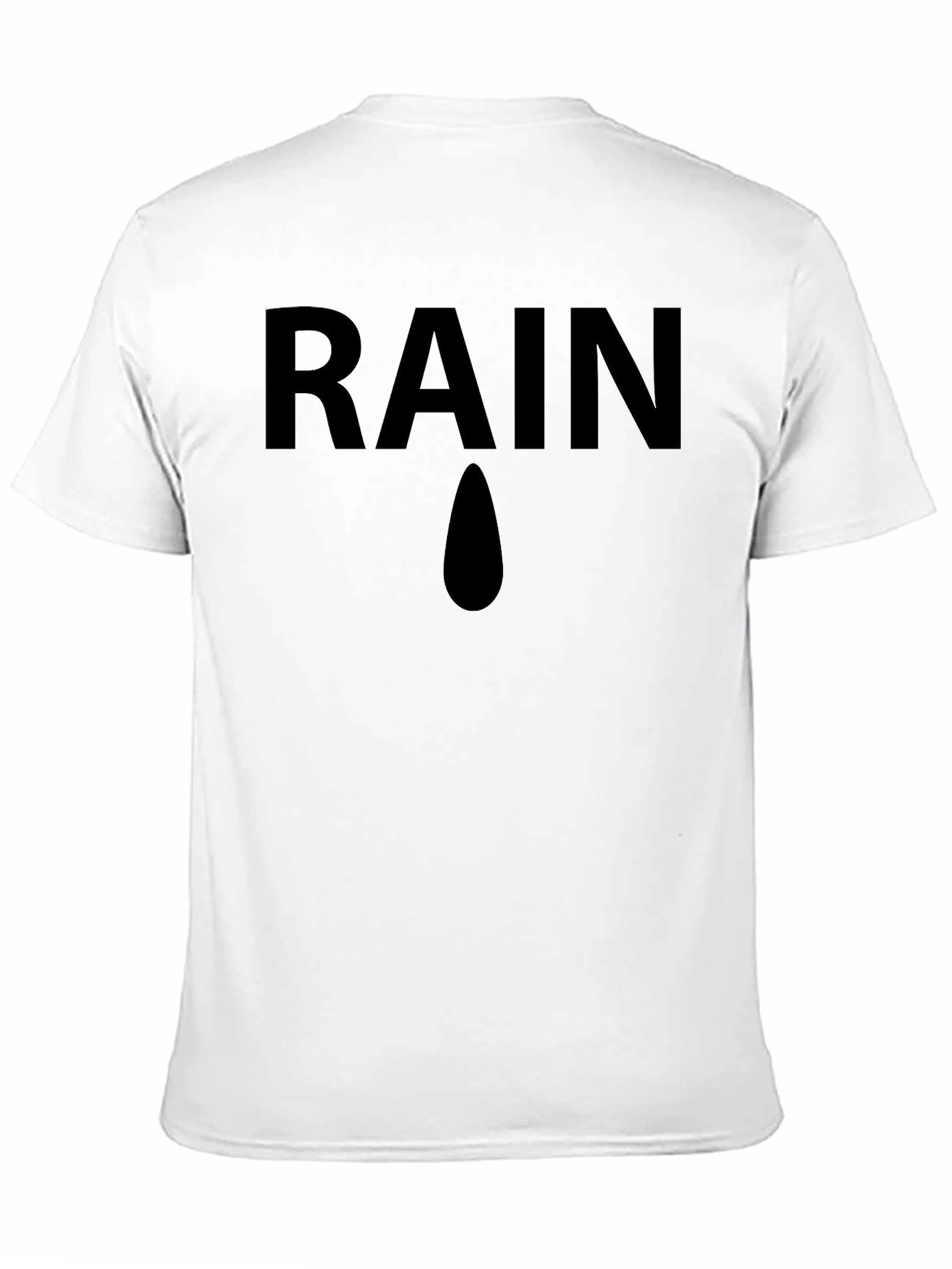 Rain Graphic Tee - Black Casual T-Shirt