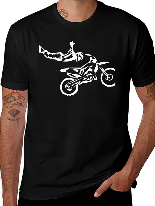 Dirt Bike Stunt T-Shirt - Graphic Tee for Motorcycle Lovers
