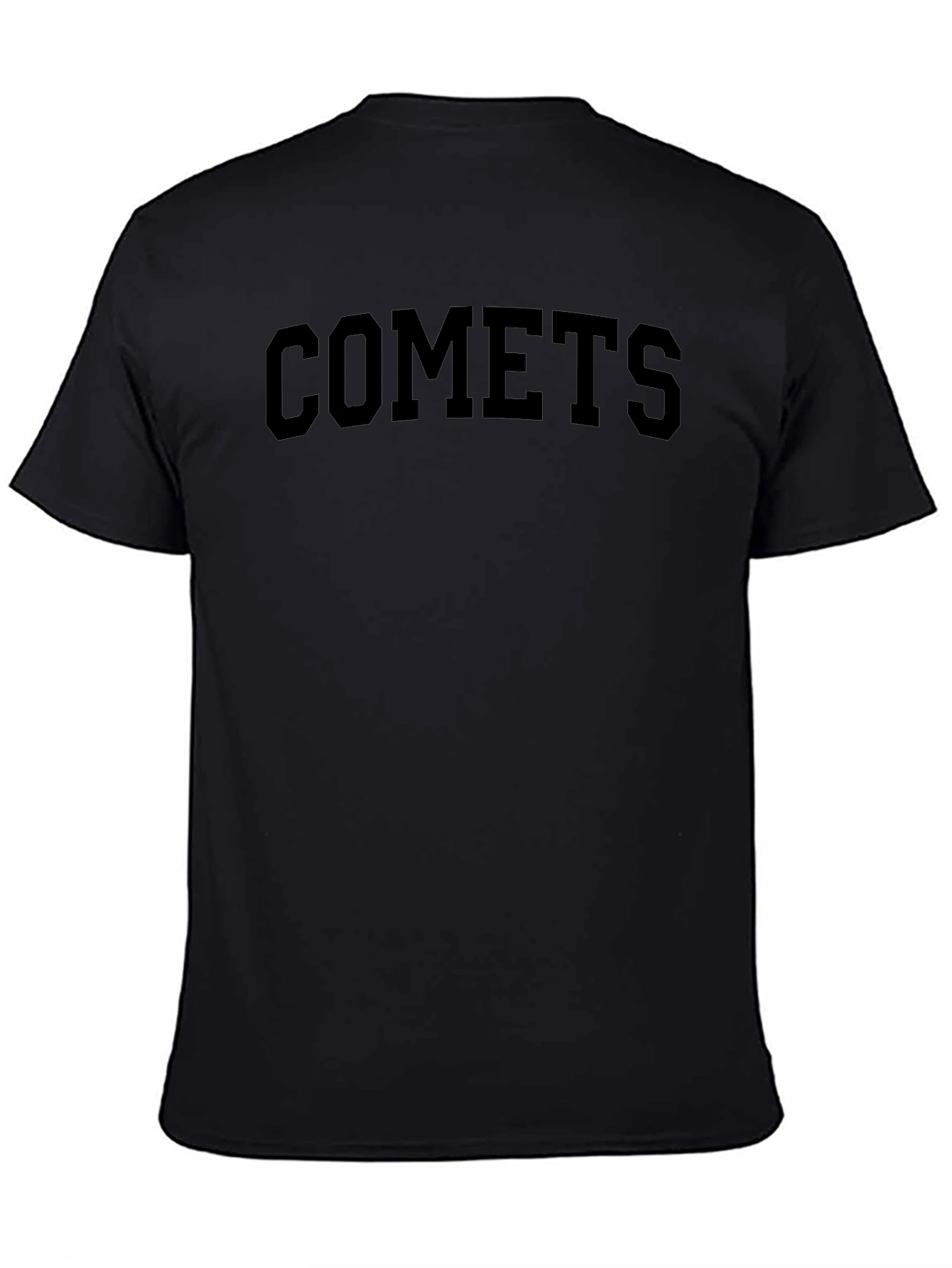 Comets Black Graphic T-Shirt Casual Wear