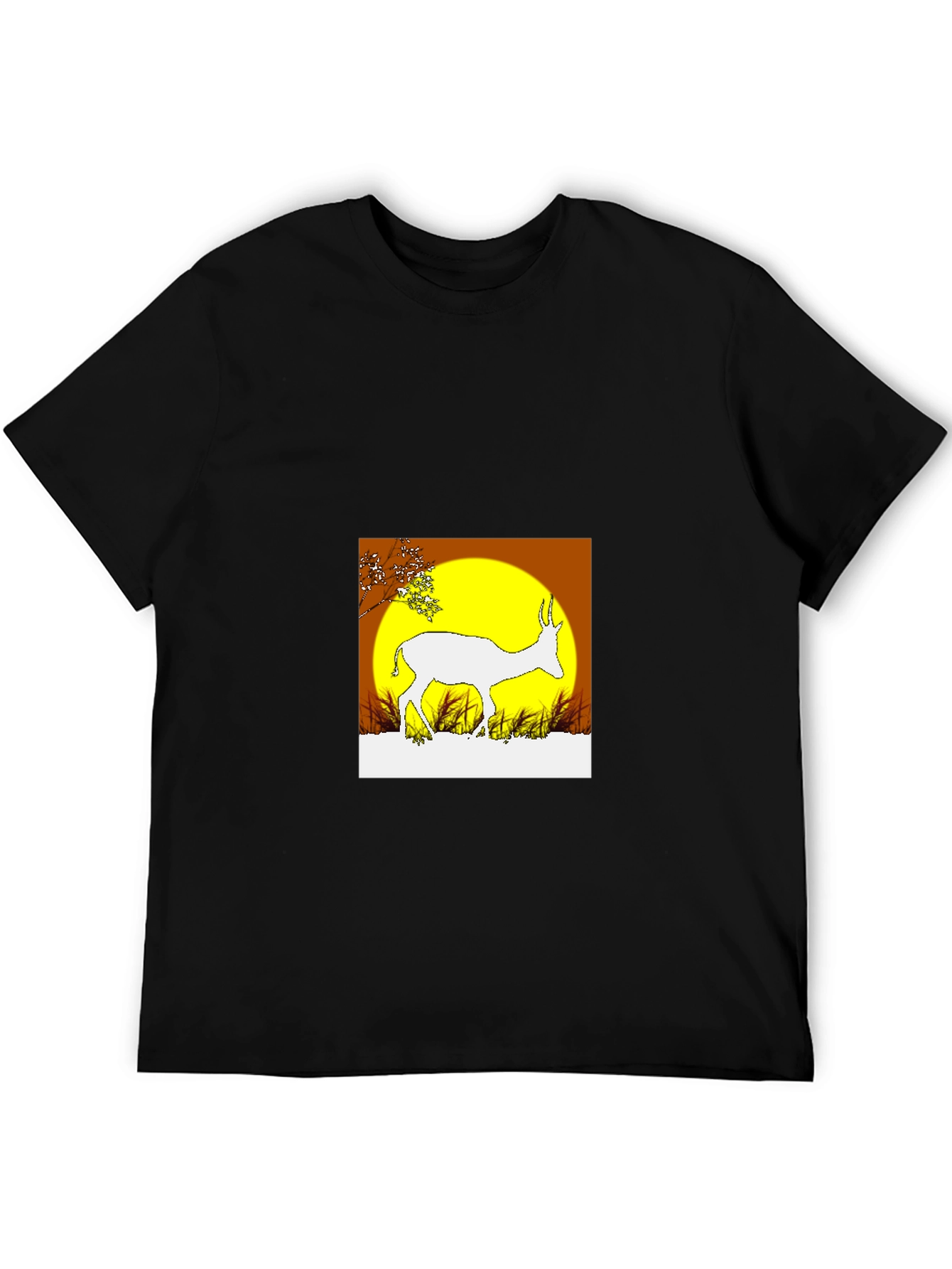 Sunset Antelope Black T-Shirt