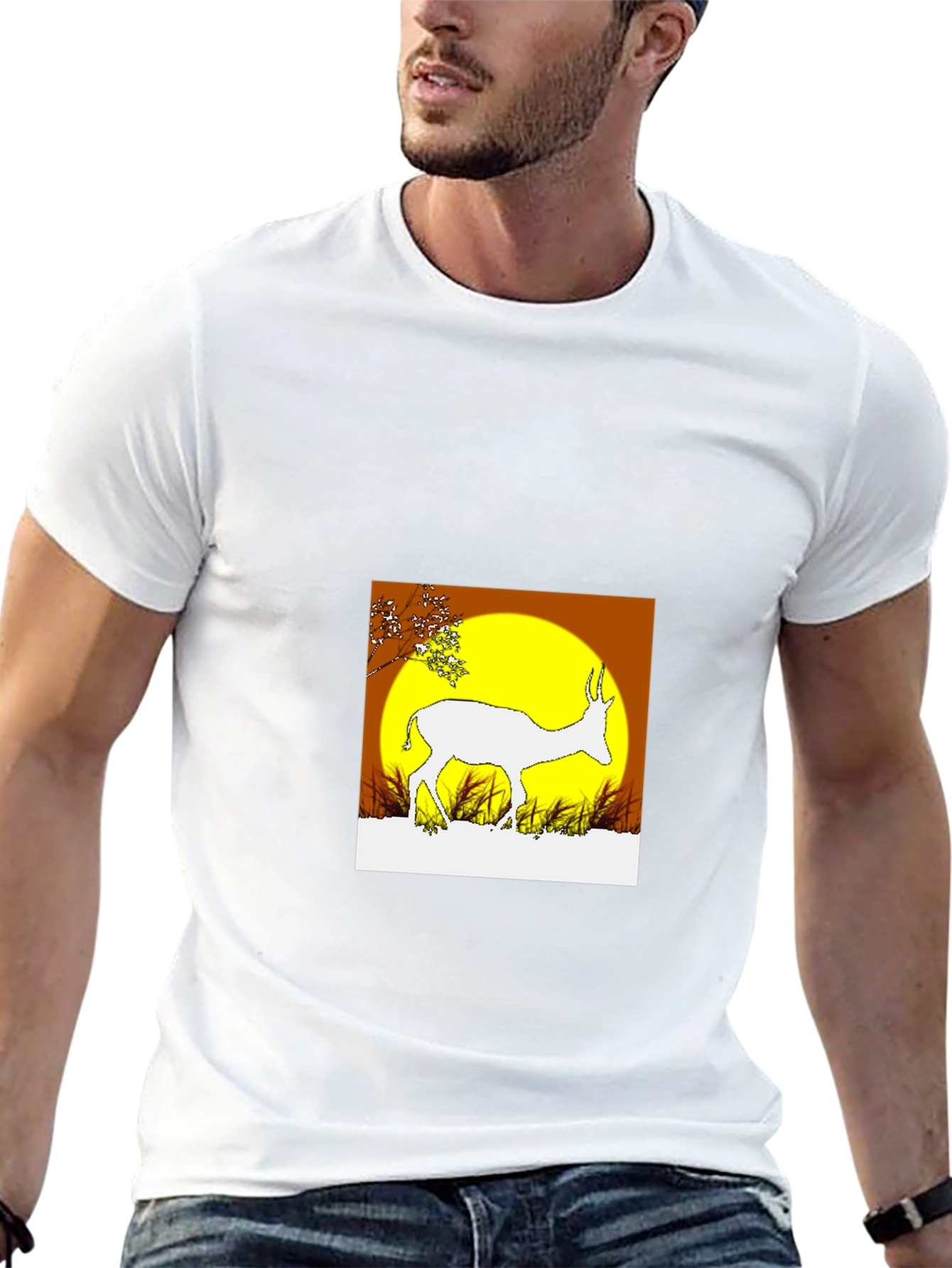 Sunset Antelope Black T-Shirt
