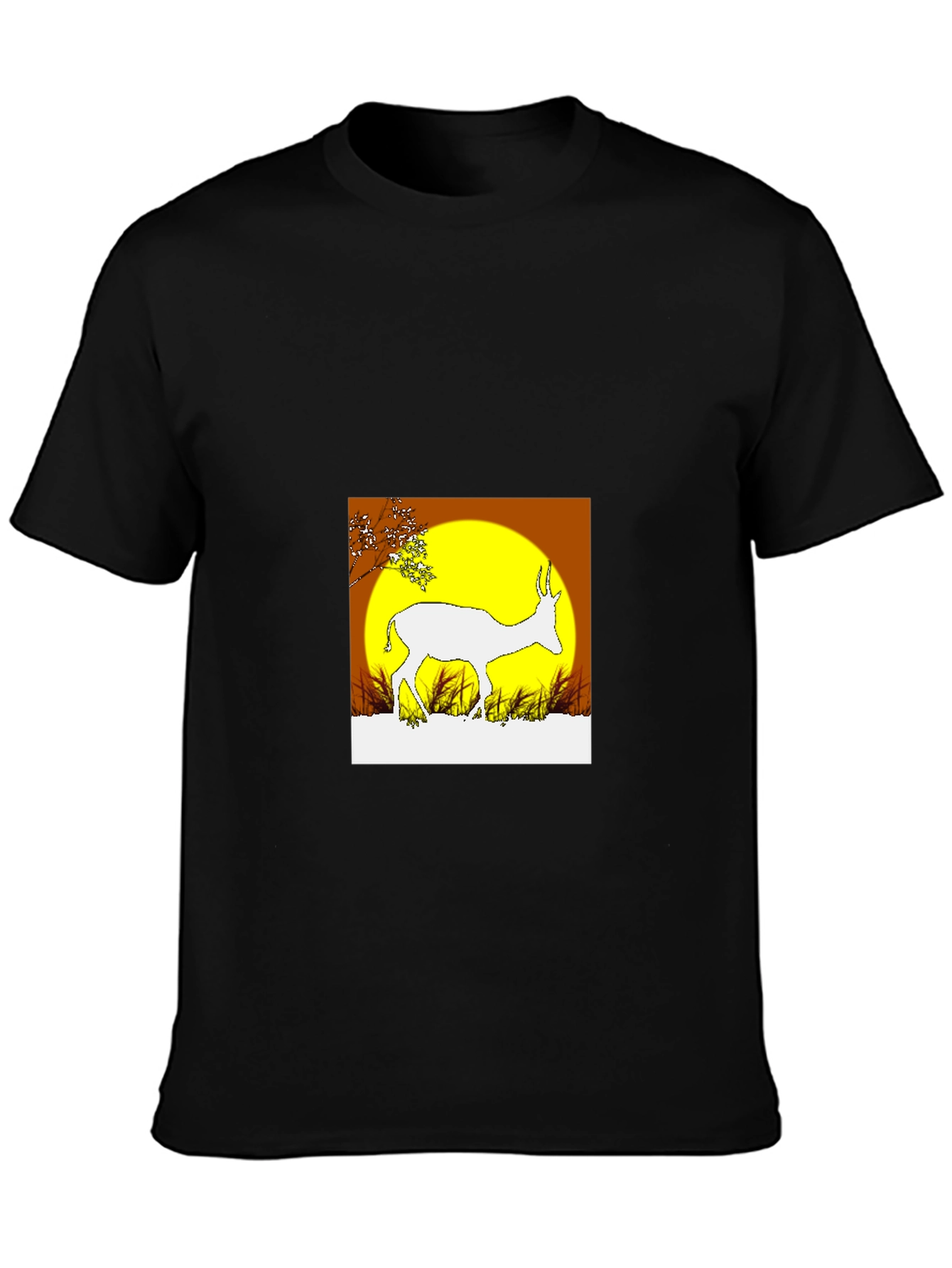 Sunset Antelope Black T-Shirt