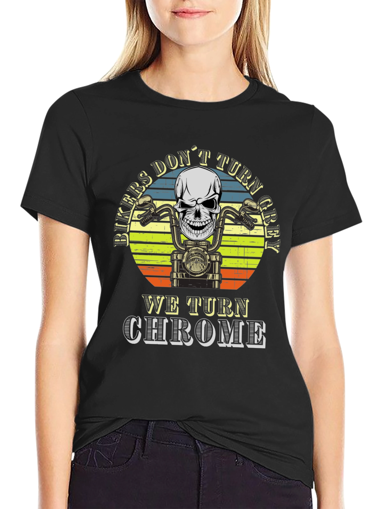 Biker Skull T-Shirt - We Turn Chrome