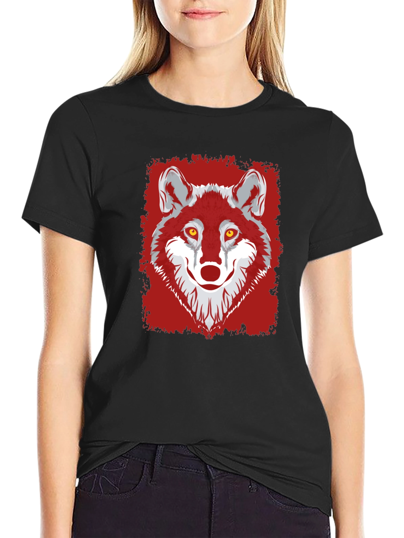 Wolf Graphic Tee - Mens Black T-Shirt