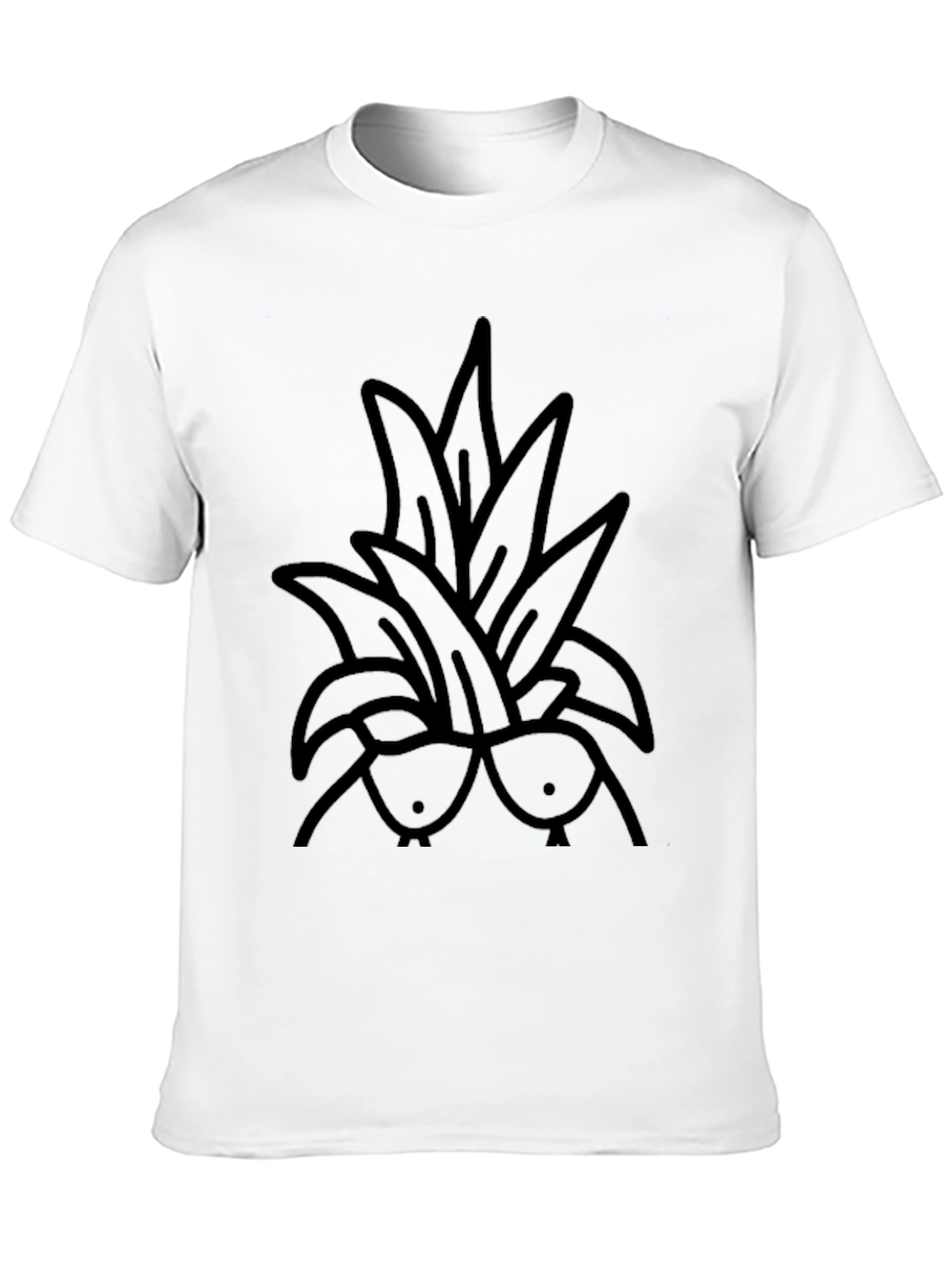 Funny Pineapple Boobies T-Shirt - Black