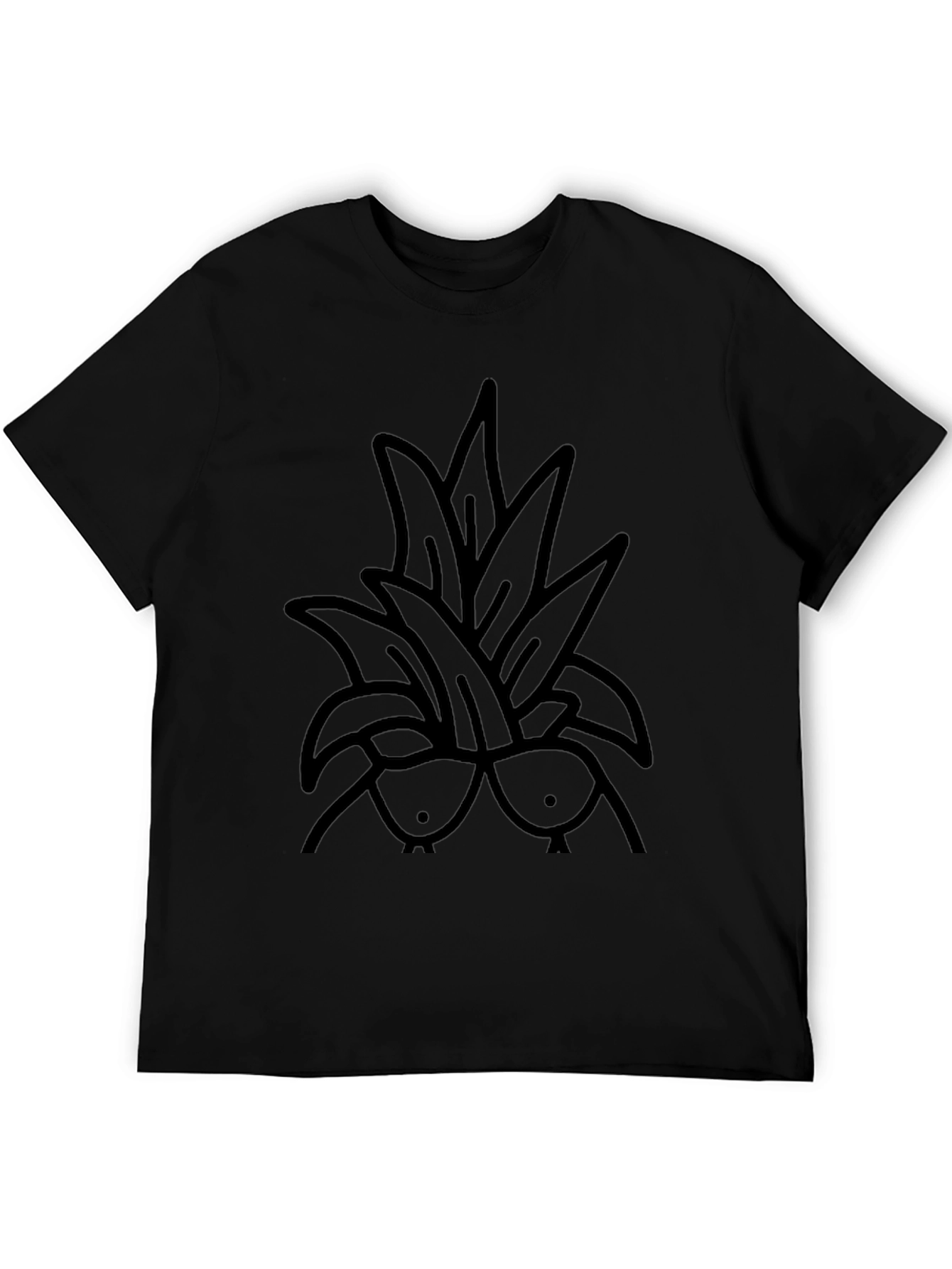 Funny Pineapple Boobies T-Shirt - Black