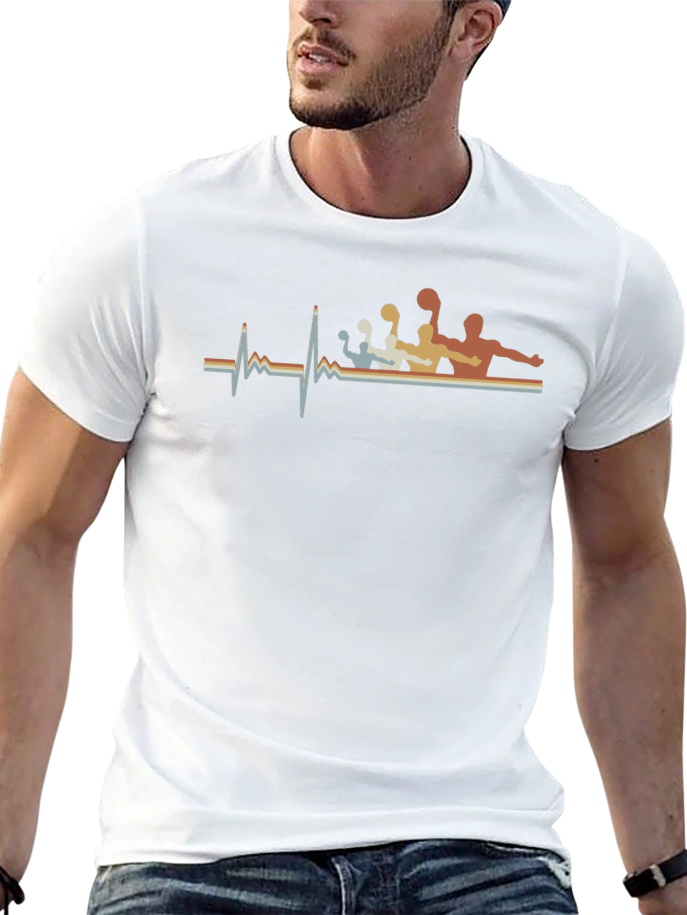 Water Polo Heartbeat Graphic Tee