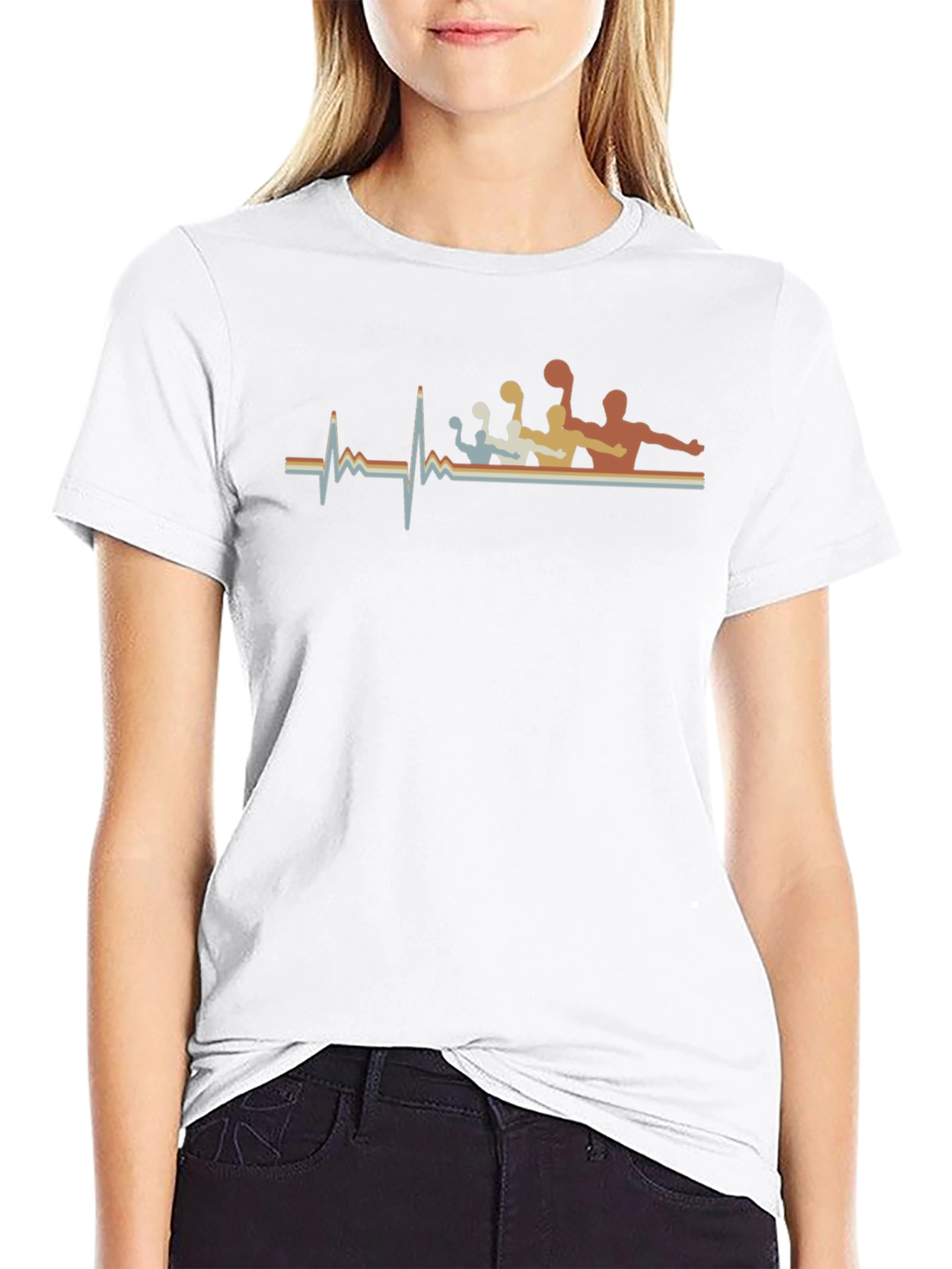 Water Polo Heartbeat Graphic Tee