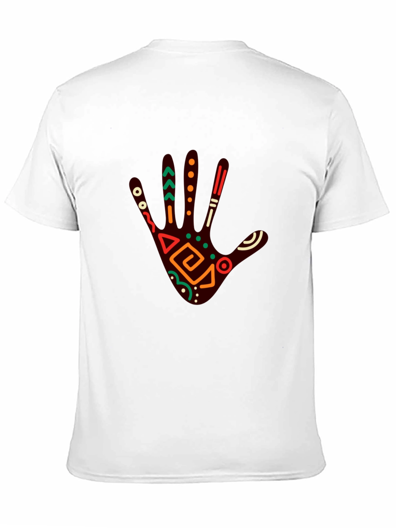 Tribal Hand Print Graphic Tee - Black
