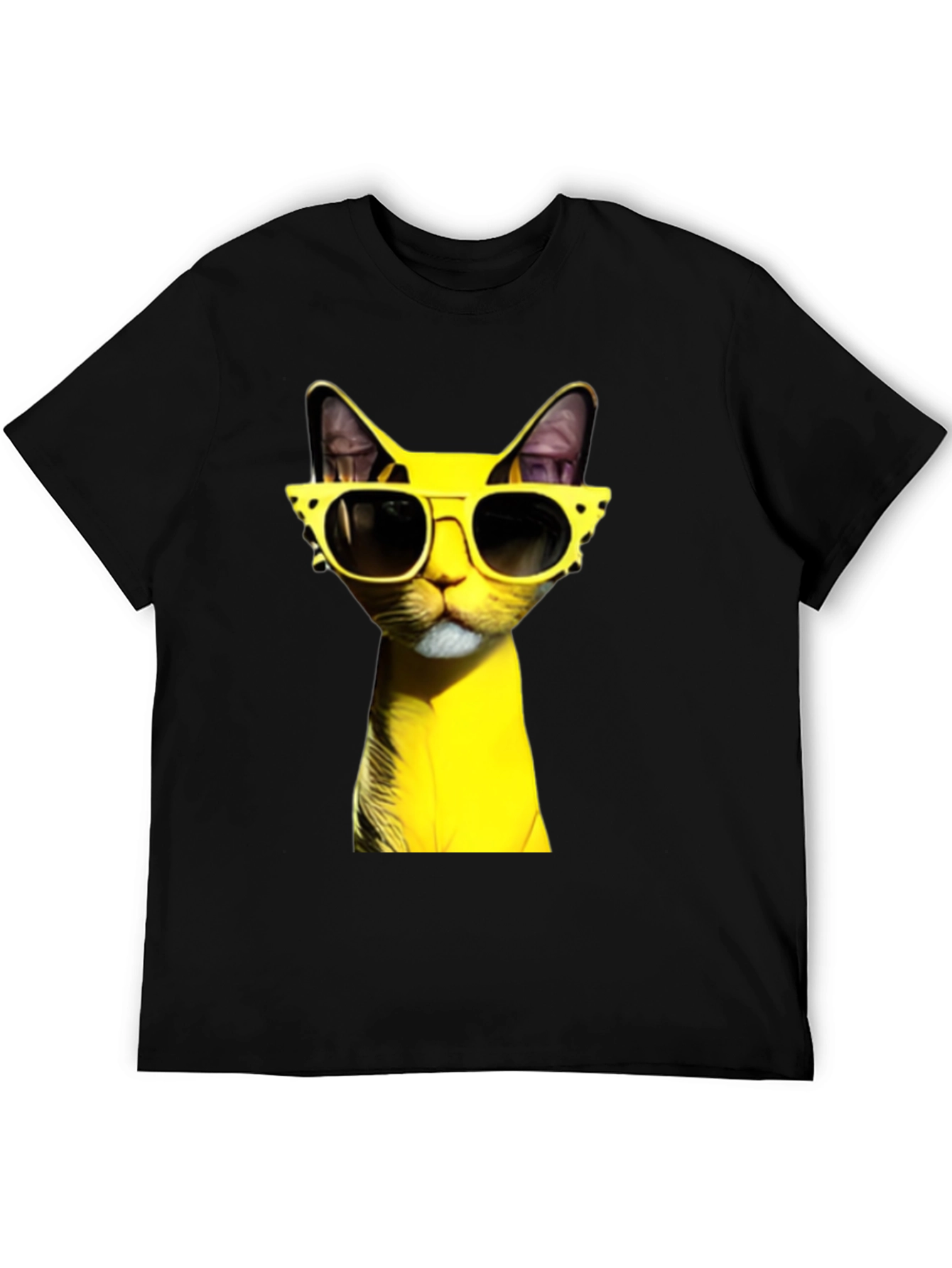 Cool Cat in Shades T-Shirt - Black