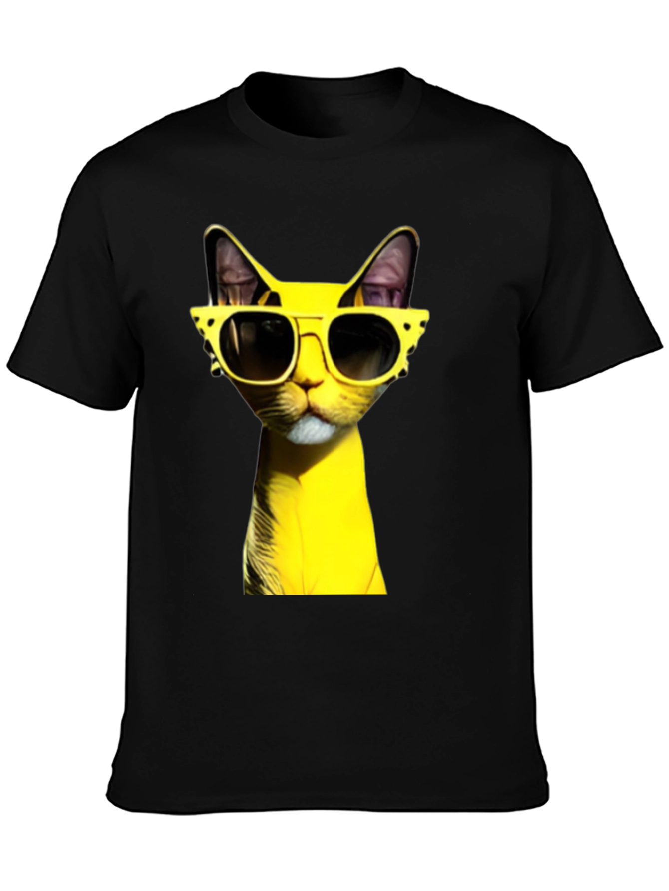 Cool Cat in Shades T-Shirt - Black