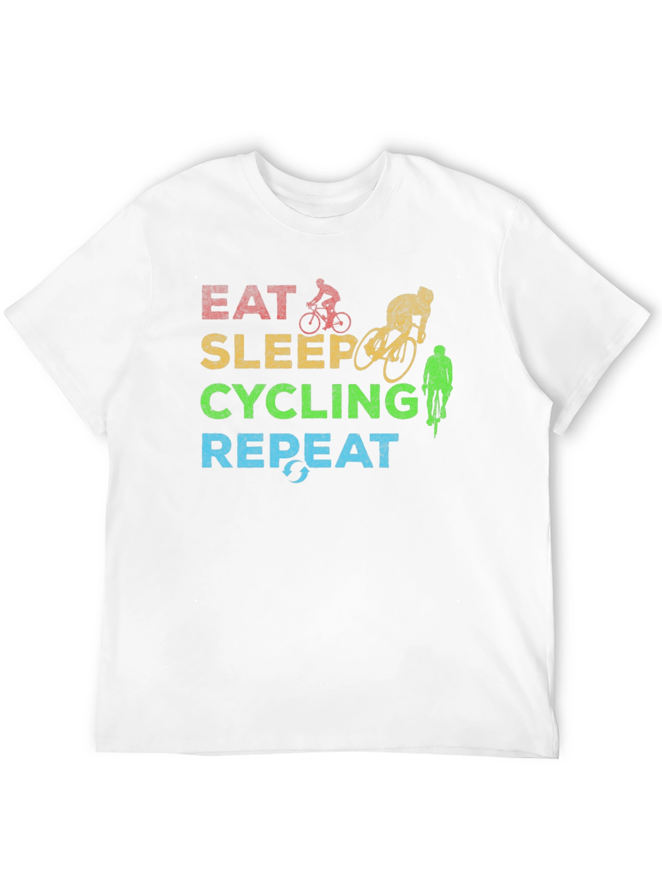 Eat Sleep Cycling Repeat Graphic Tee