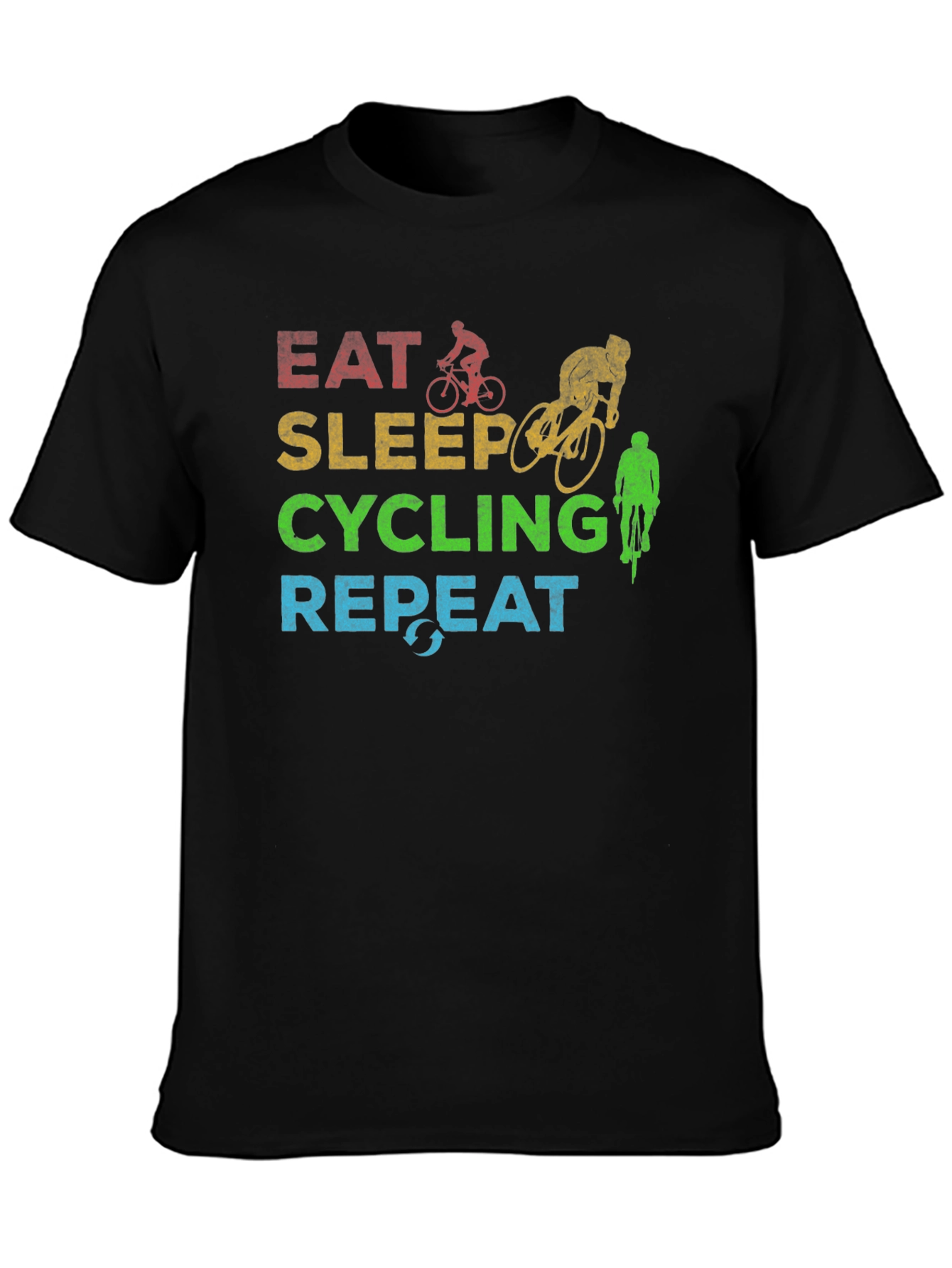 Eat Sleep Cycling Repeat Graphic Tee