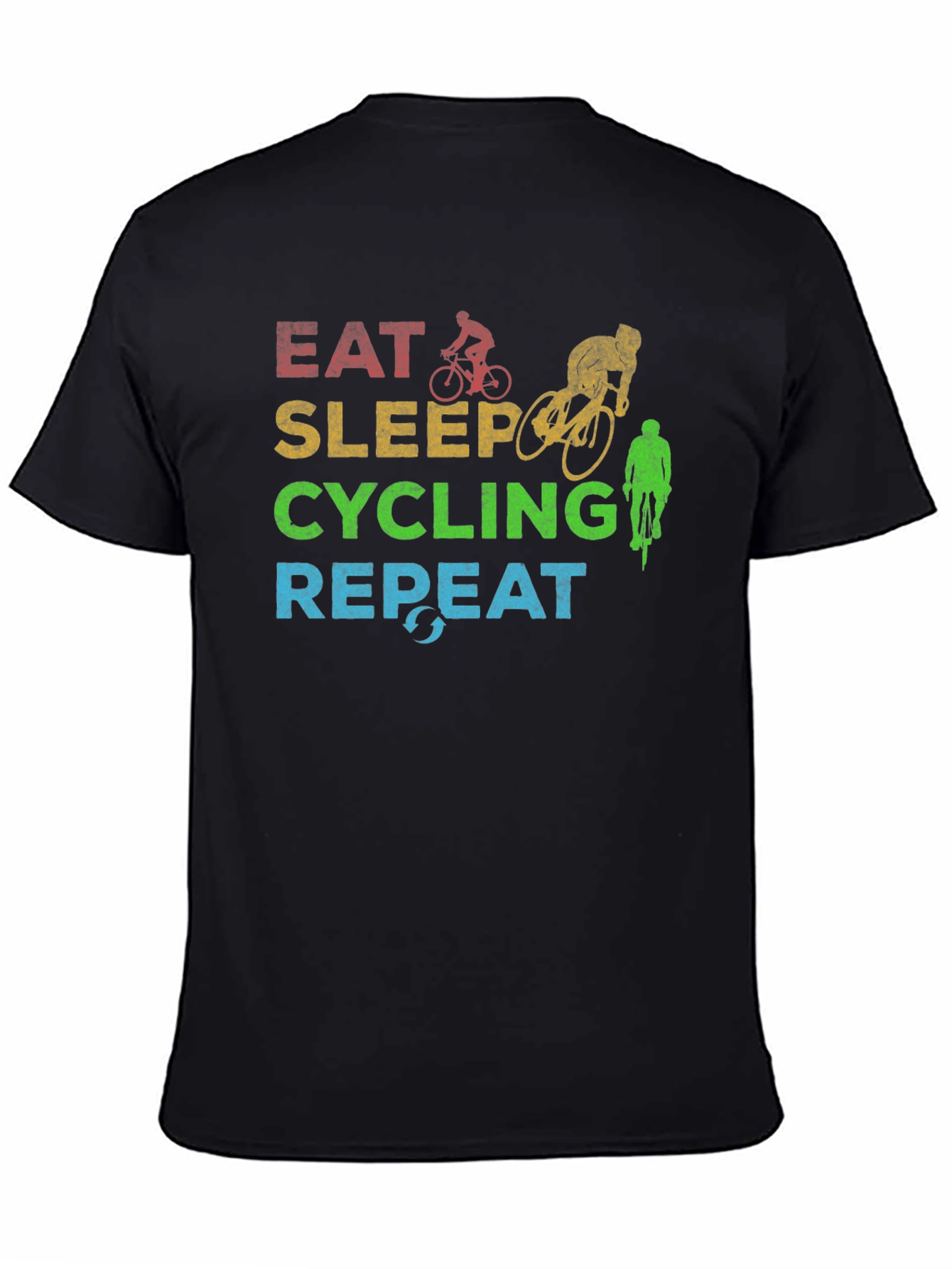 Eat Sleep Cycling Repeat Graphic Tee
