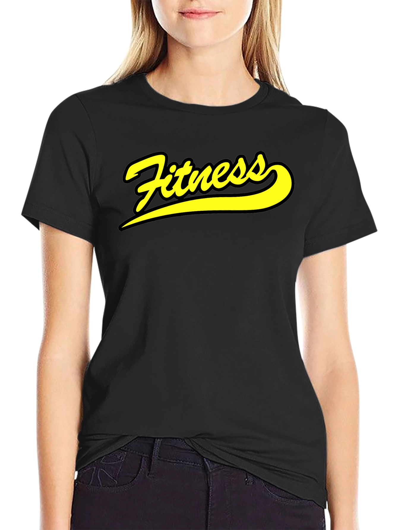 Fitness Graphic Print Crew Neck T-Shirt