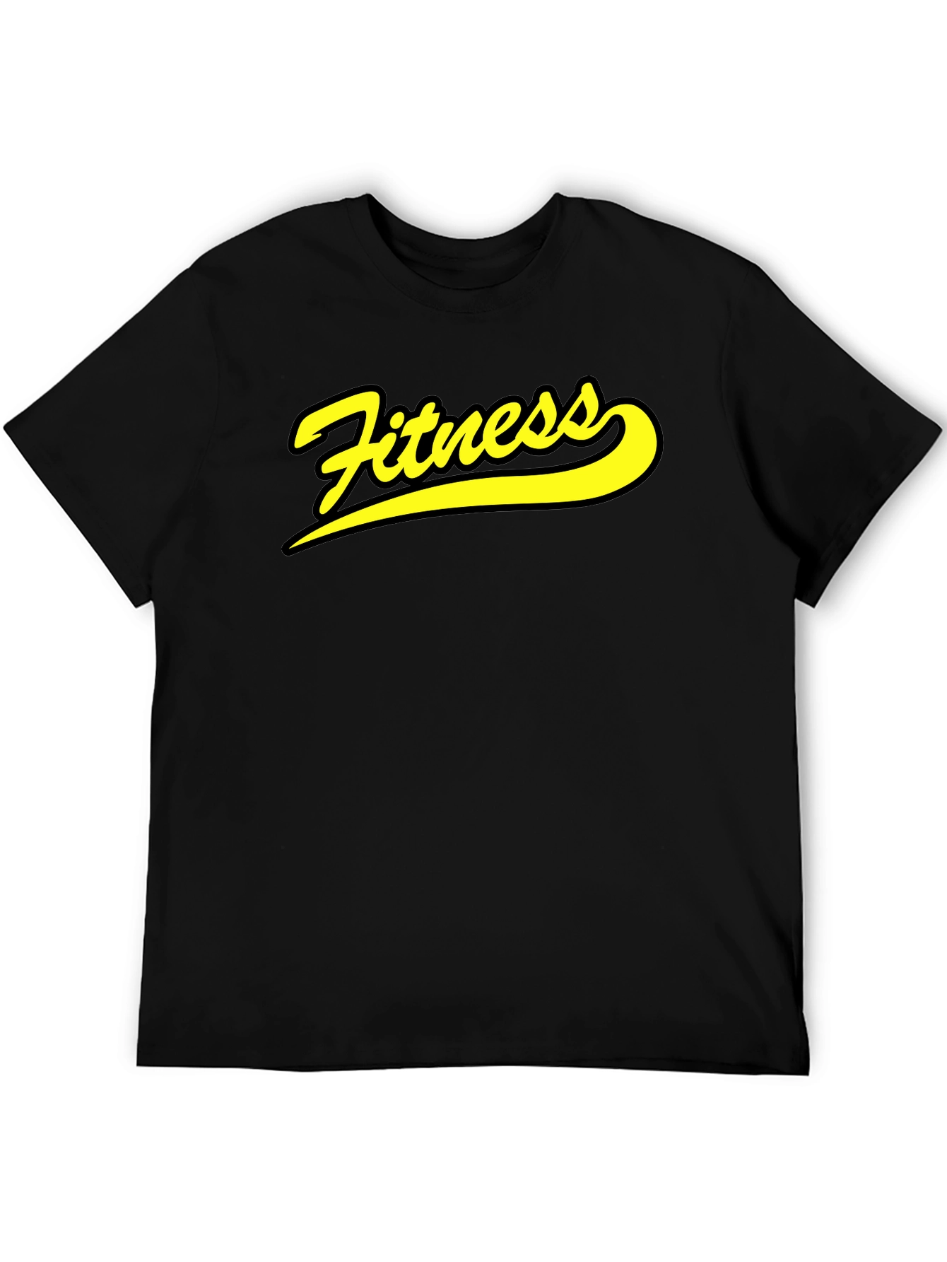 Fitness Graphic Print Crew Neck T-Shirt